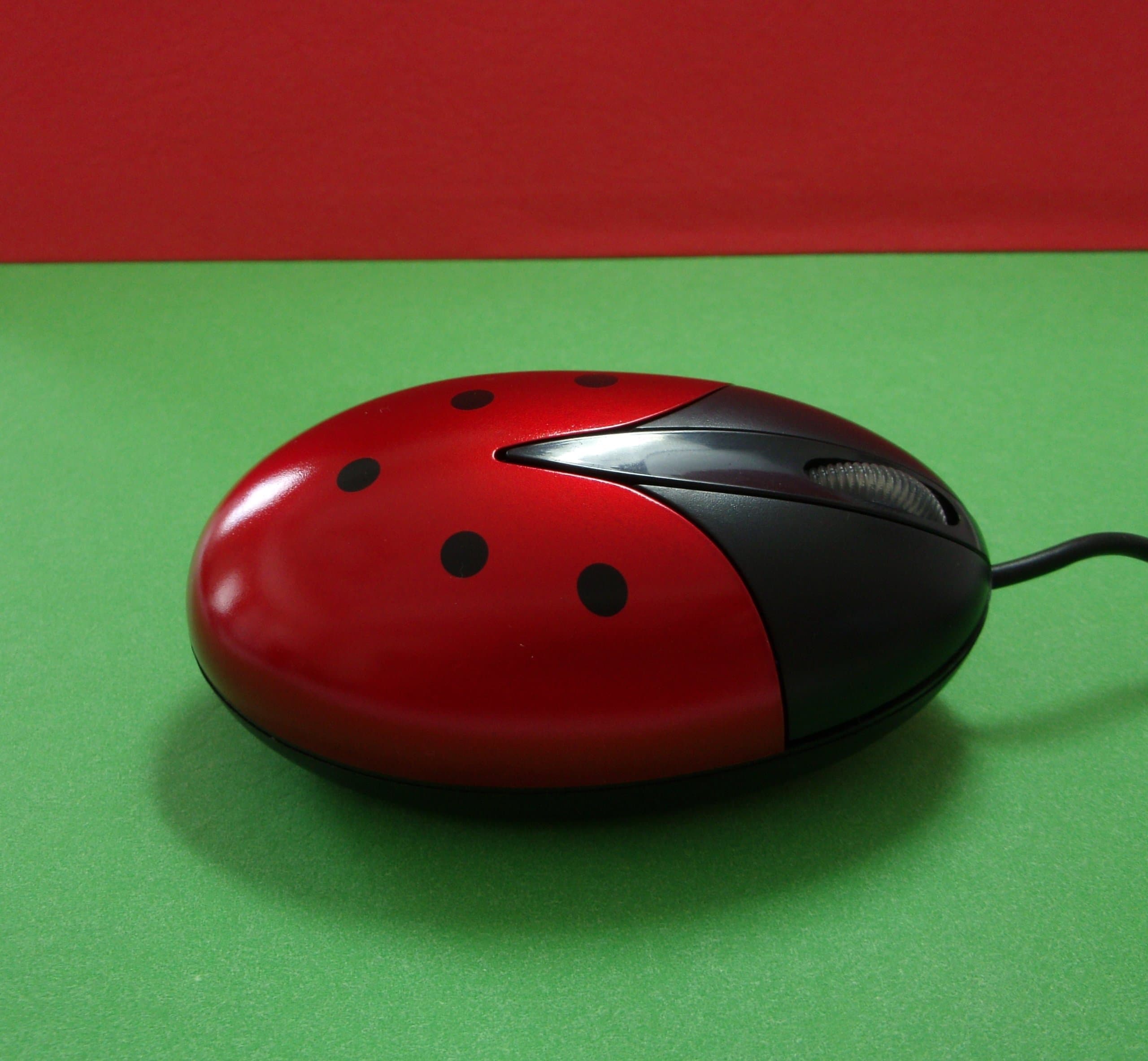 Ladybug Computer Mouse for Kids, with free stickers!