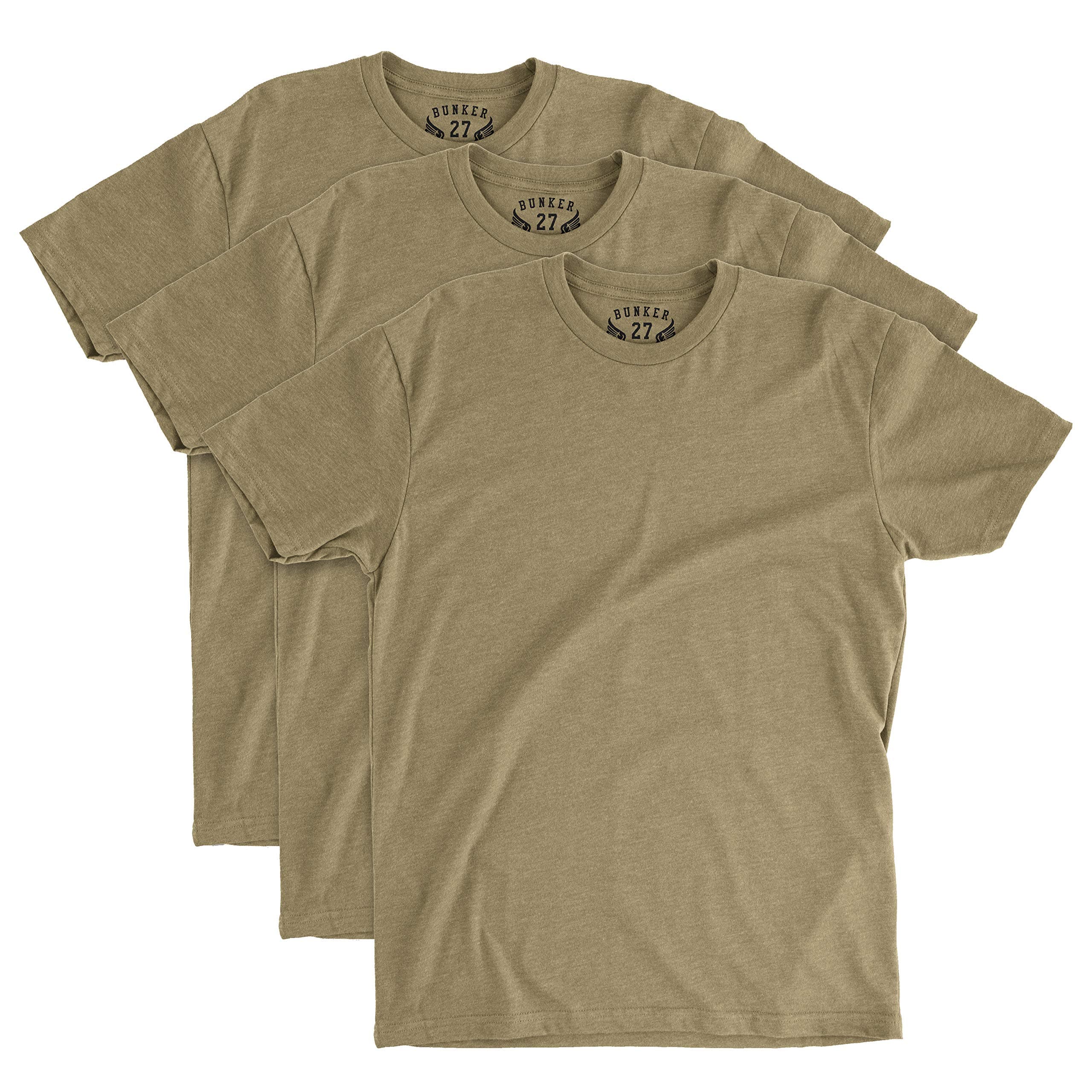 3-Pack Coyote Brown T-Shirt Military AFI 36-2903 & AR 670-1 Compliant