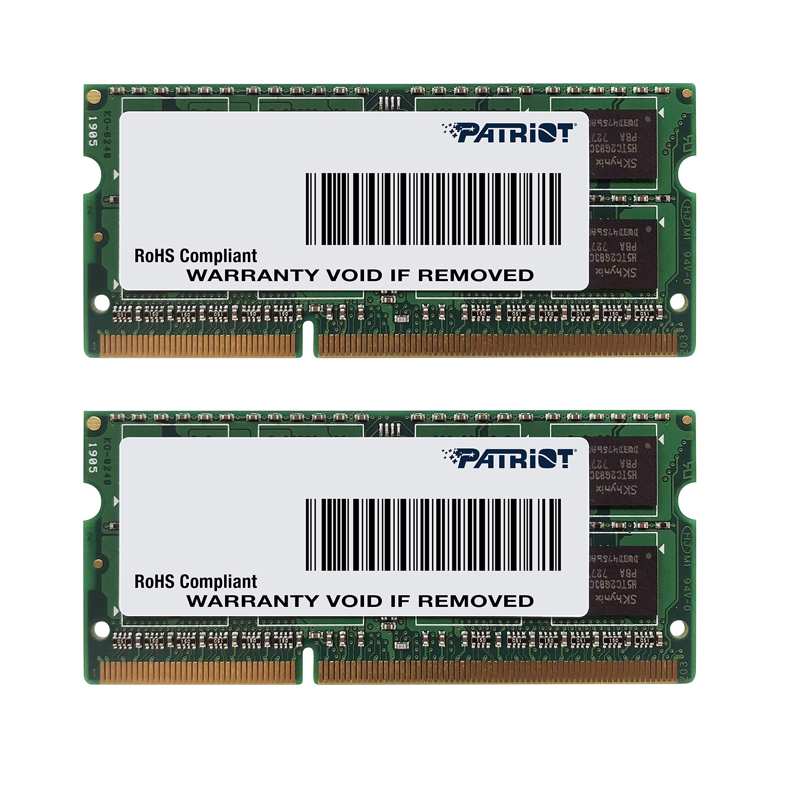 Patriot Signature Apple 16GB (2 X 8GB) PC3-12800 (1600MHz) CL11 DDR3 SODIMM Memory Module Kit PSA316G1600SK