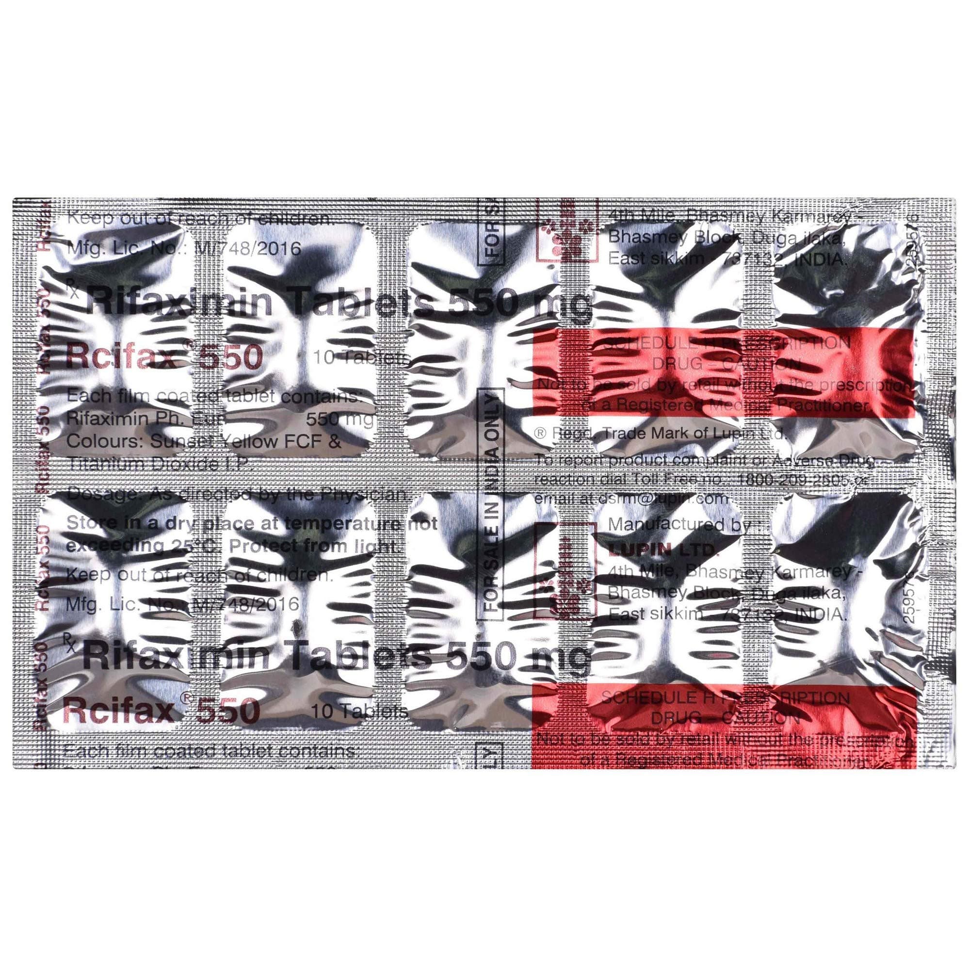 Rcifax 550 - Strip of 10 Tablets