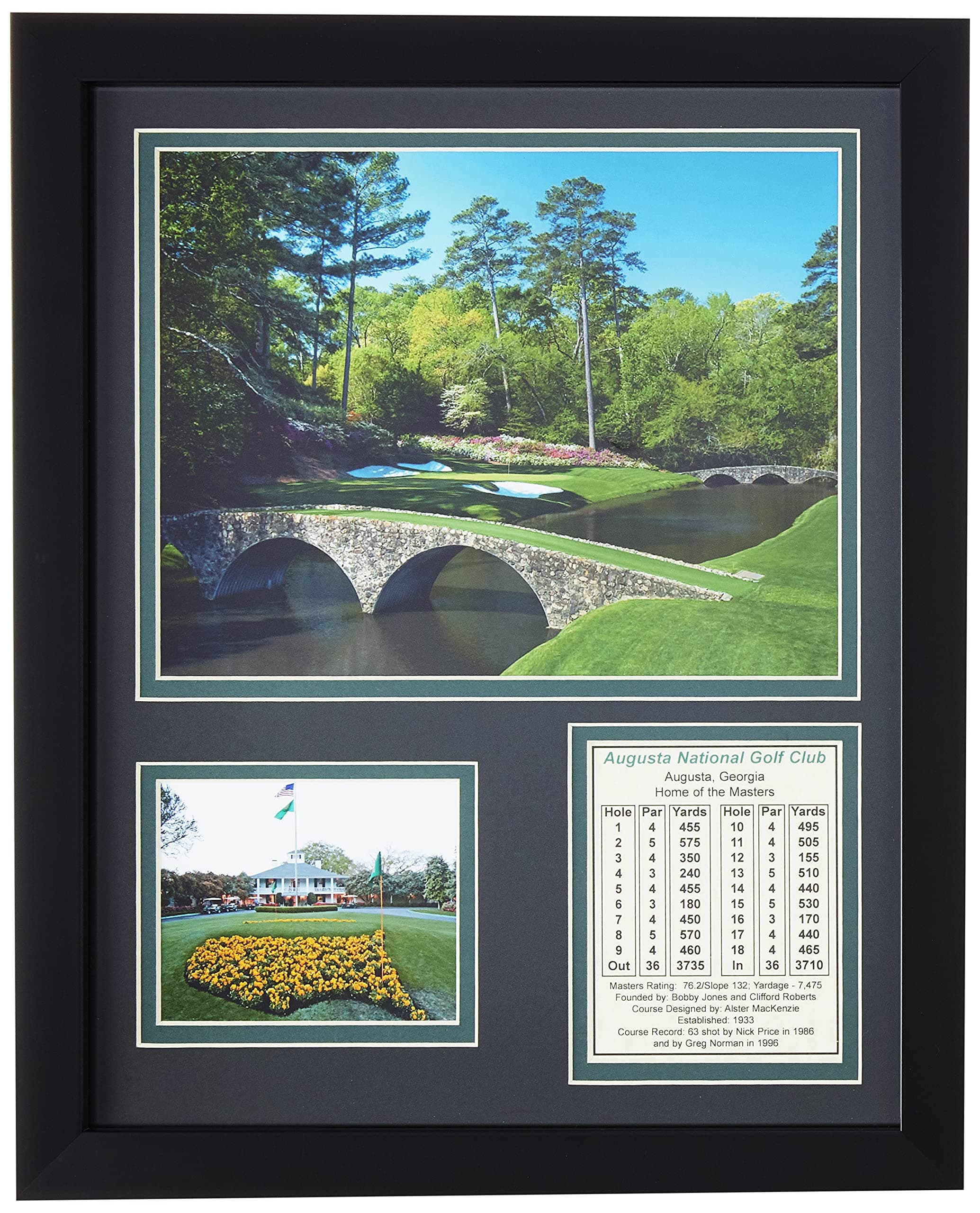 Augusta National Golf Course | 12"x15" Framed Photo Collage | 12th Hole