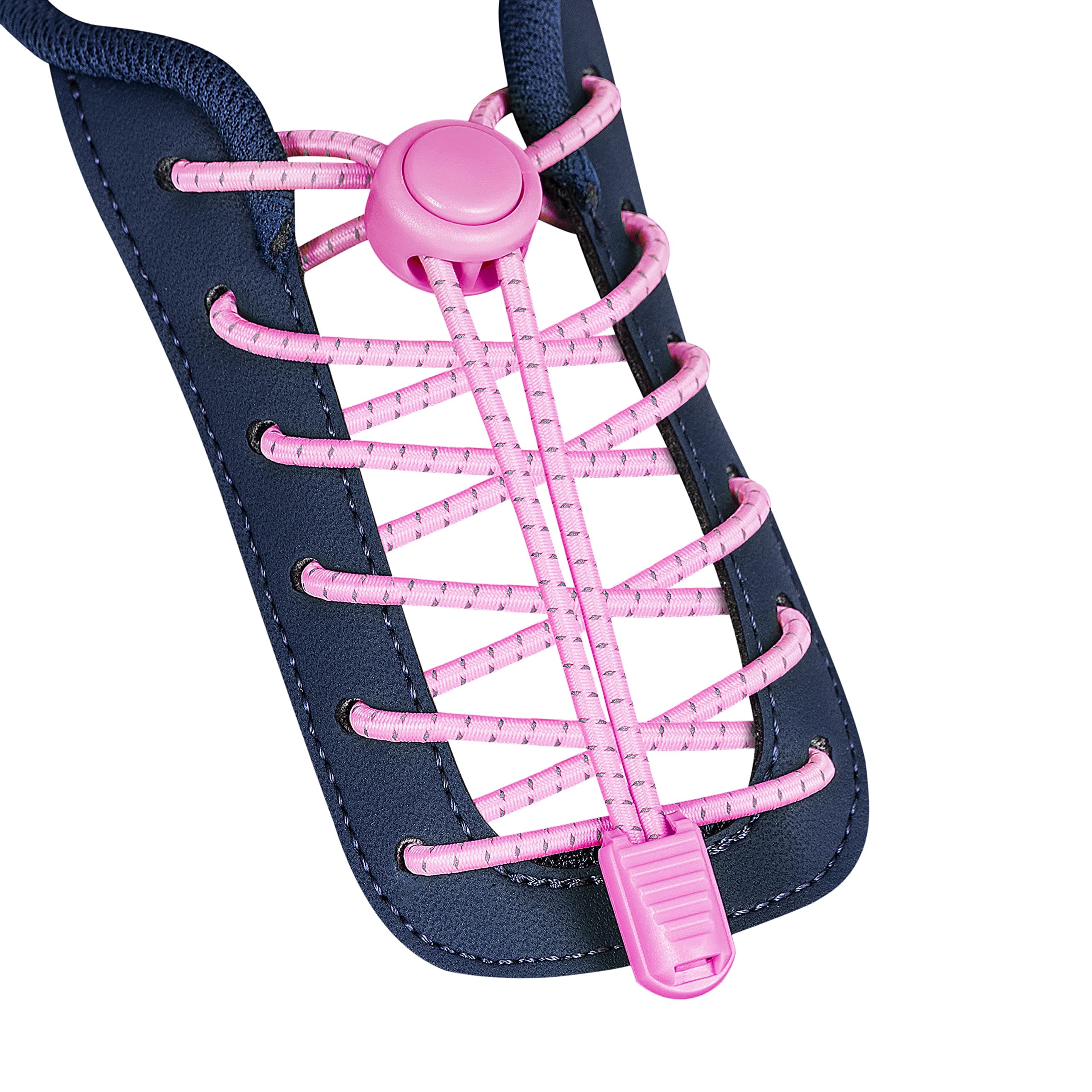 No Tie Shoelaces - Elastic Shoe Laces - Lock Shoelaces for Sneakers - One Size Fits All for Adults and Kids
