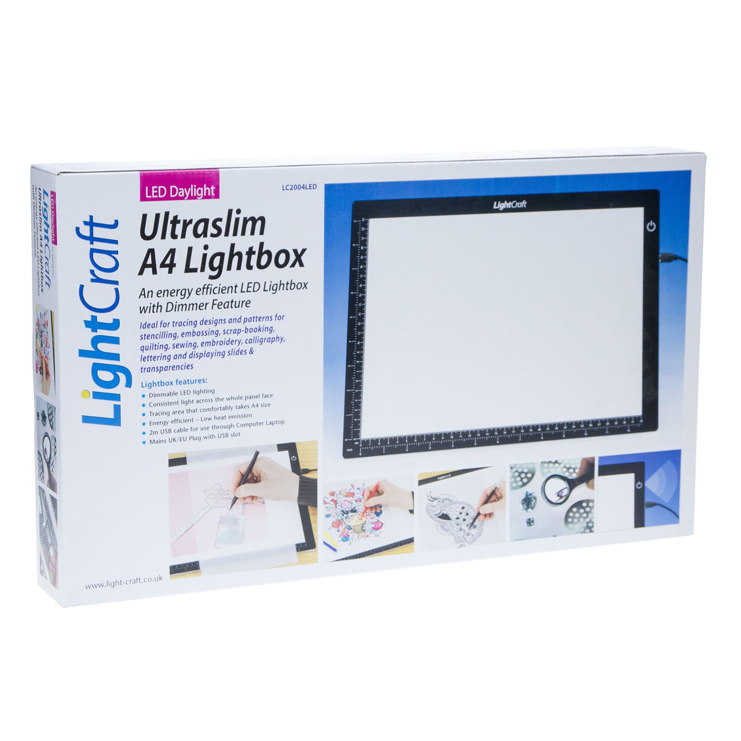 Lightcraft LC2004LED A4 Ultra-Slim Light Box, White