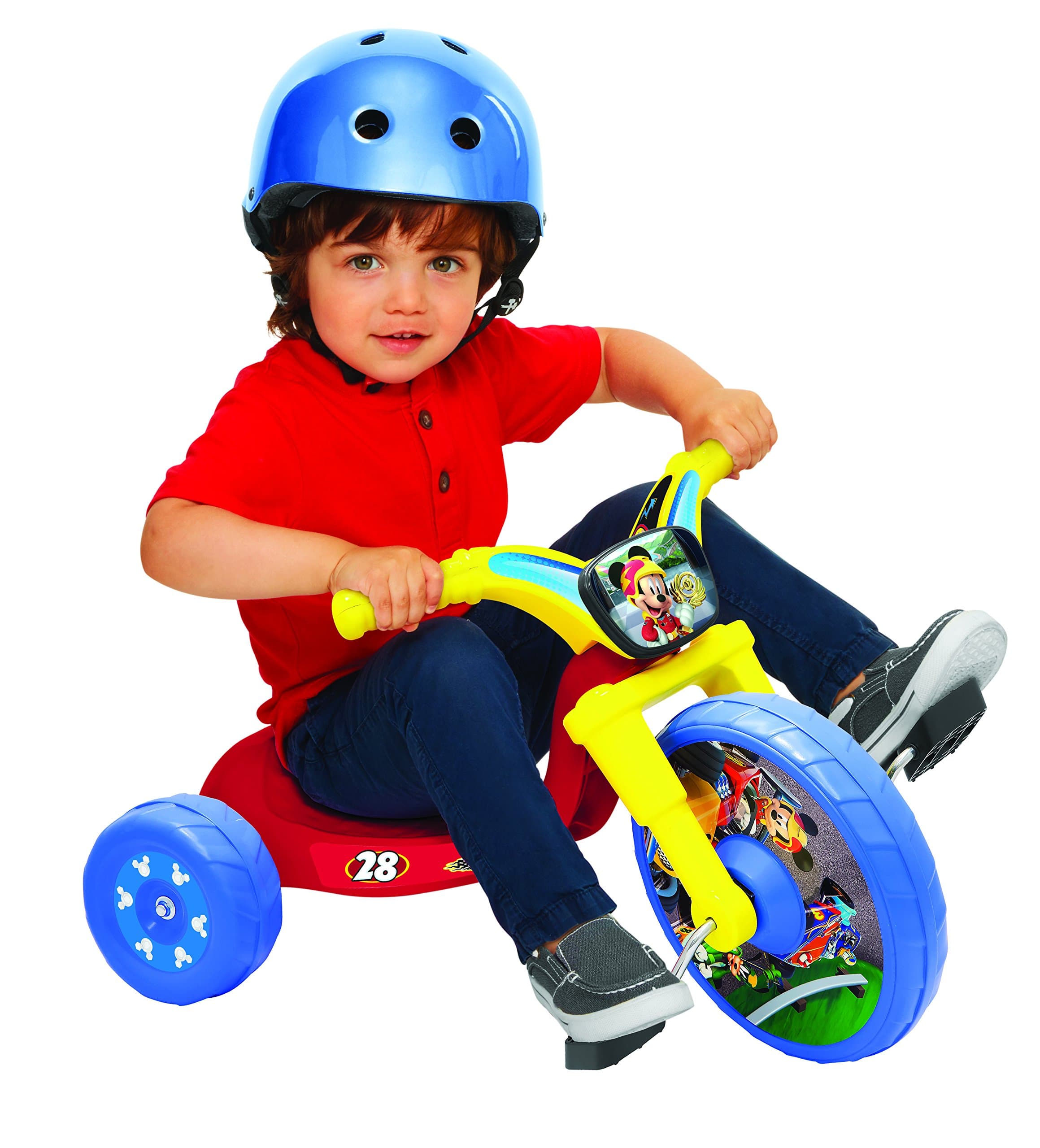 Fly Wheels Mickey & The Roadster Racers 10" Fly Wheels Junior Cruiser Ride-On, Ages 2-4