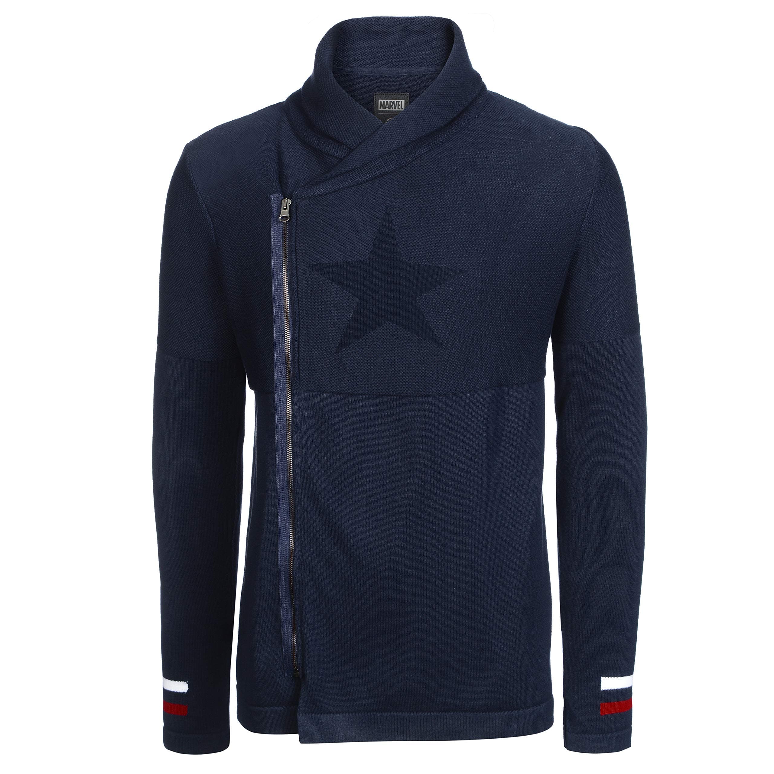 Musterbrand Marvel Men Cardigan Captain America Blue