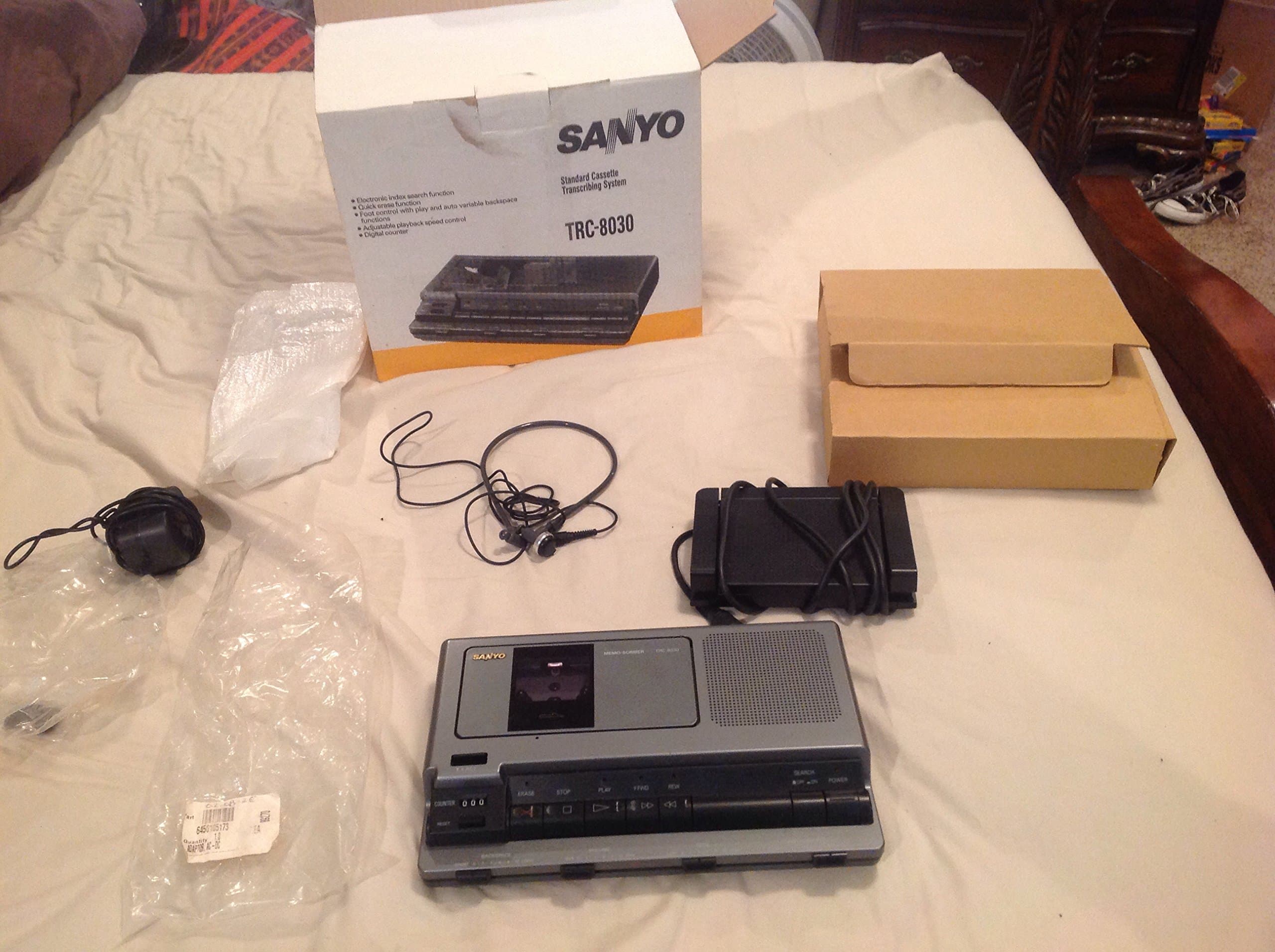 Sanyo Standard Cassette TRC 8030 Transcriber Transcribing Machine System