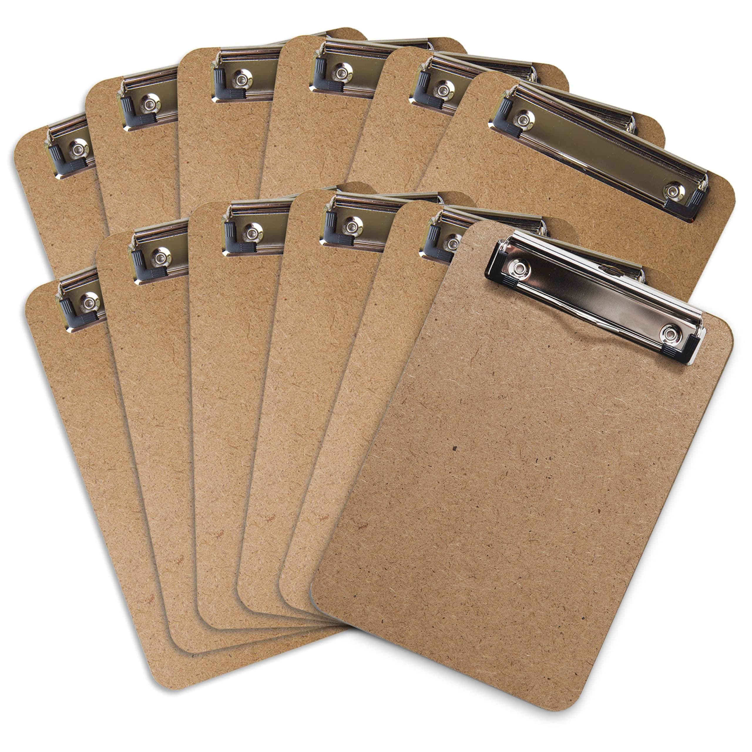 Mini Clipboard 6" x 9" (Set of 12) Memo Clipboard | Small Clipboards 6x9 with Low Profile Clip, Mini Clipboards 6x9, Little Clipboards Half Size | Office, Teacher, Classroom & Back to School Supplies