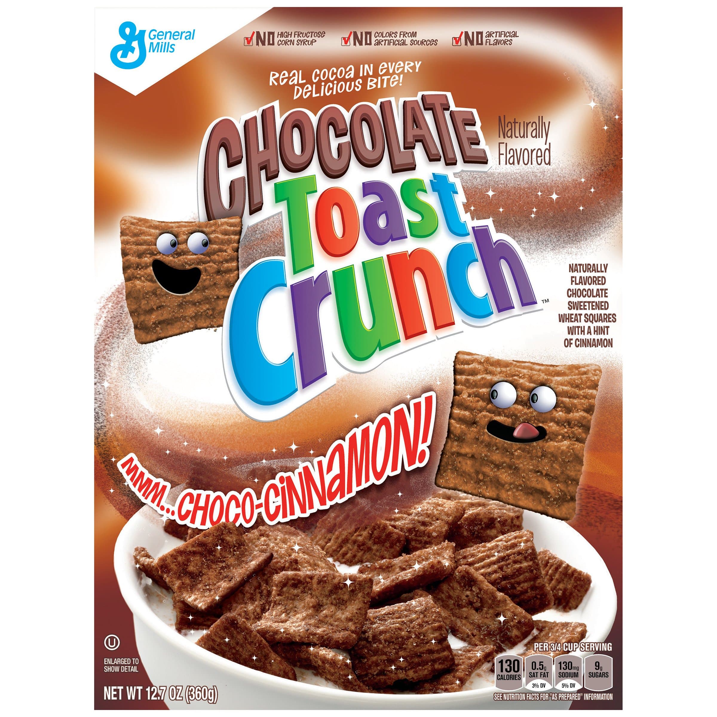 General Mills GMI CHOCOLATE TOAST CRUNCH Chocolate Toast Crunch Cereal Box, 12.7 oz