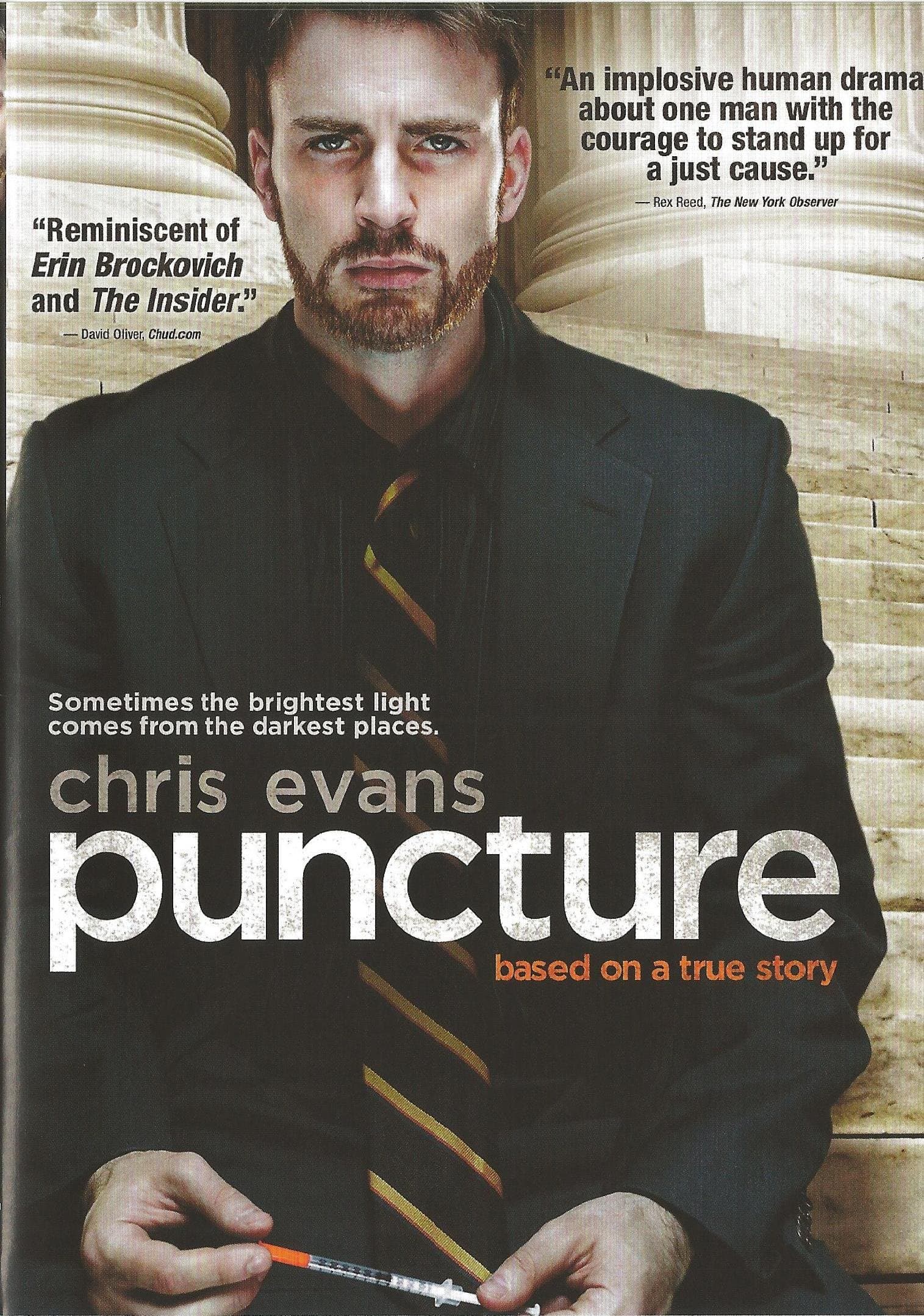Puncture - DVD - Millennium Media | 2011 | 100 min | Rated R | Jan 03, 2012 - Directors: Adam Kassen, Mark Kassen Writers: Chris Lopata, Paul Danziger, Ela Thier Starring: Chris Evans, Mark Kassen, Vinessa Shaw, Brett Cullen, Michael Biehn, Davi Jay