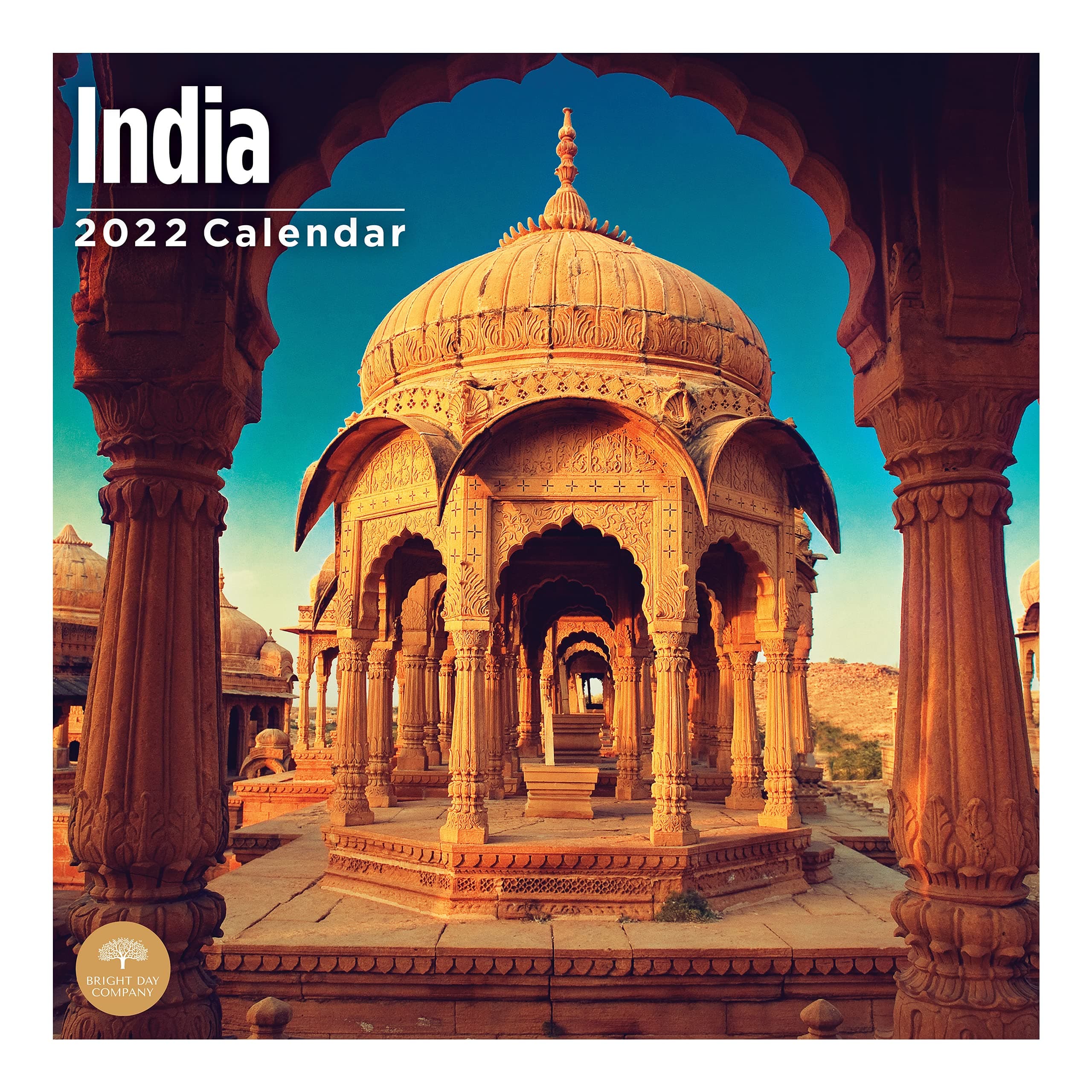 2022 India Wall Calendar by Bright Day, 12 x 12 Inch, Asia Beautiful Travel Destination