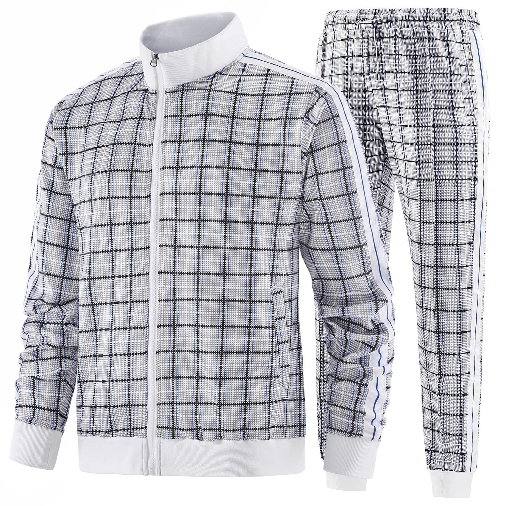 Men's Casual Tracksuits Long Sleeve Jogging Suits Sweatsuit Sets Track Jackets and Pants 2 Piece Outfit