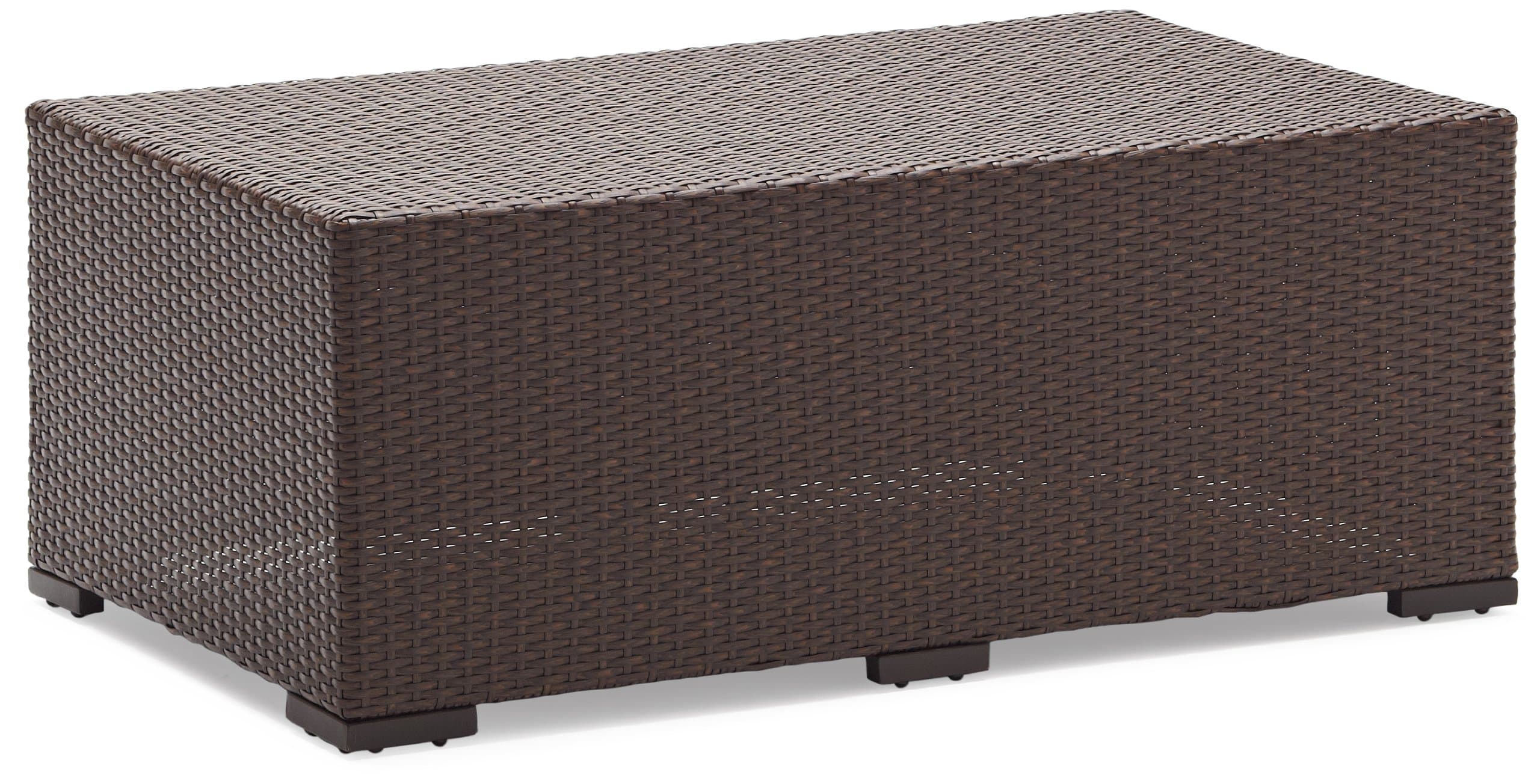Strathwood Griffen All-Weather Garden Furniture - Wicker / Poly Rattan Coffee Table Dark Brown