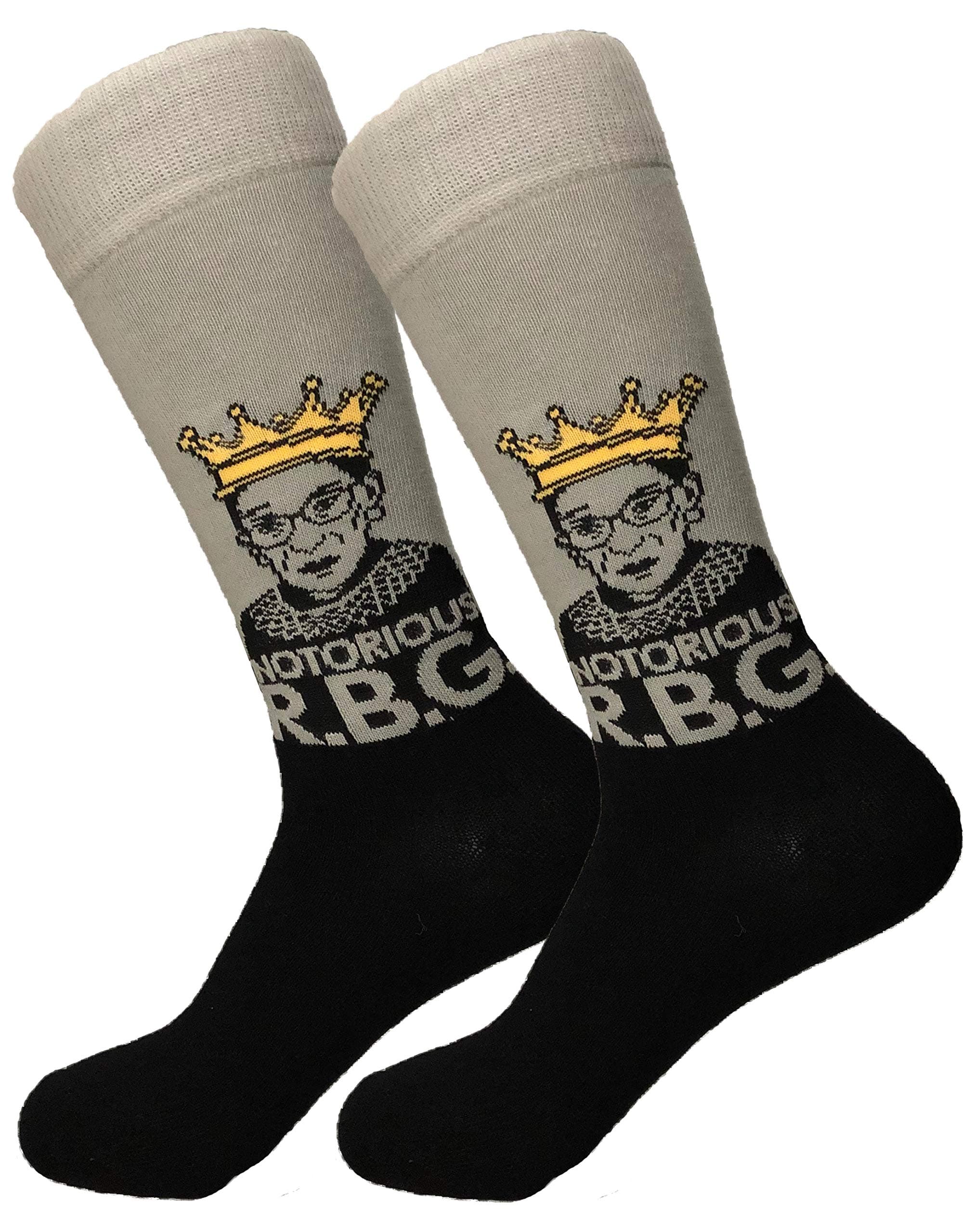 Ruth Bader Ginsburg Notorious RBG Dress Socks - Funny, Crazy, Casual, Novelty