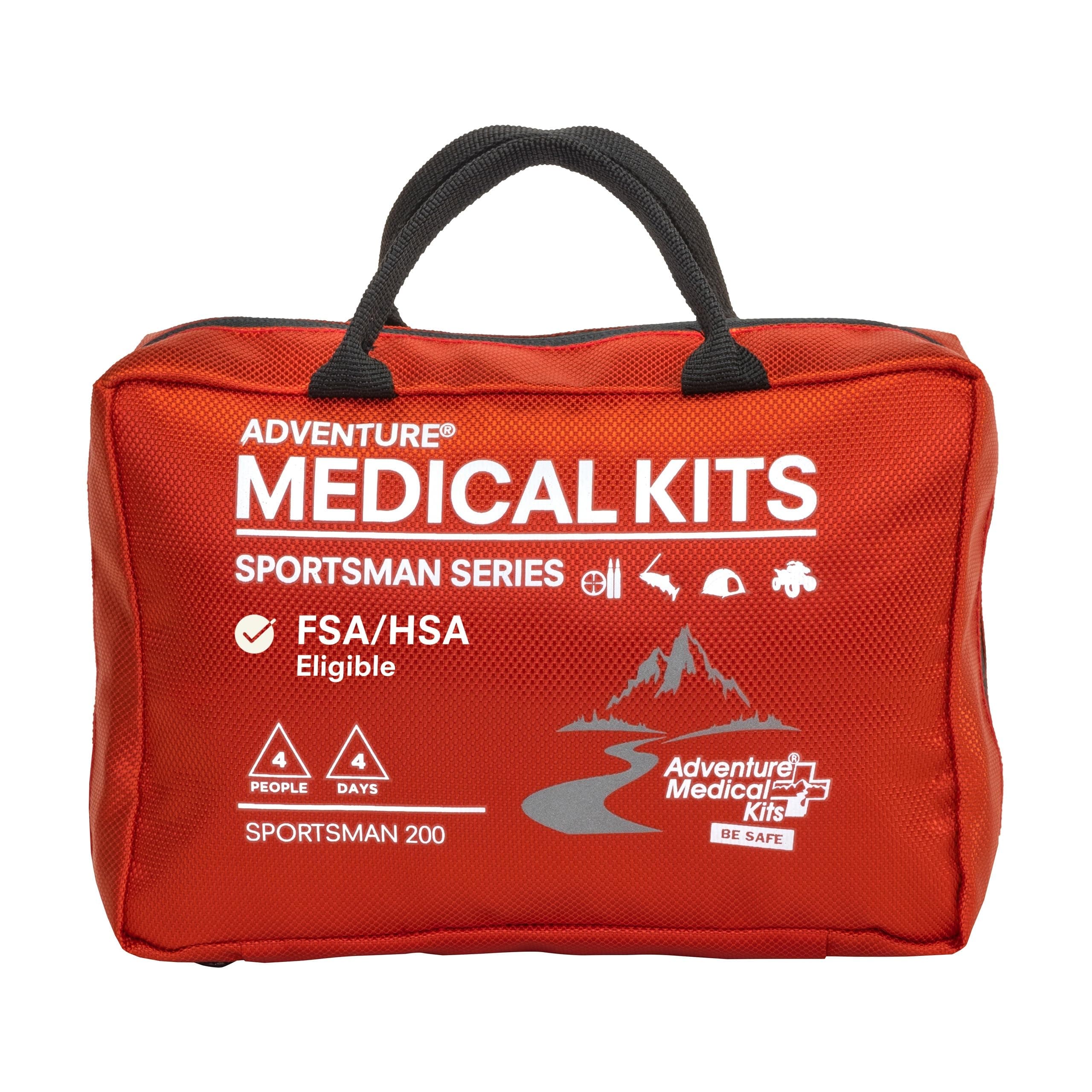 Adventure Medical Kits Sportsman Series Medical Kit - 200 - First Aid Kit for Camping, Hiking, Hunting & More - For 4 People for 4 Days - Includes Bandages, Medicine, Guide Book & More