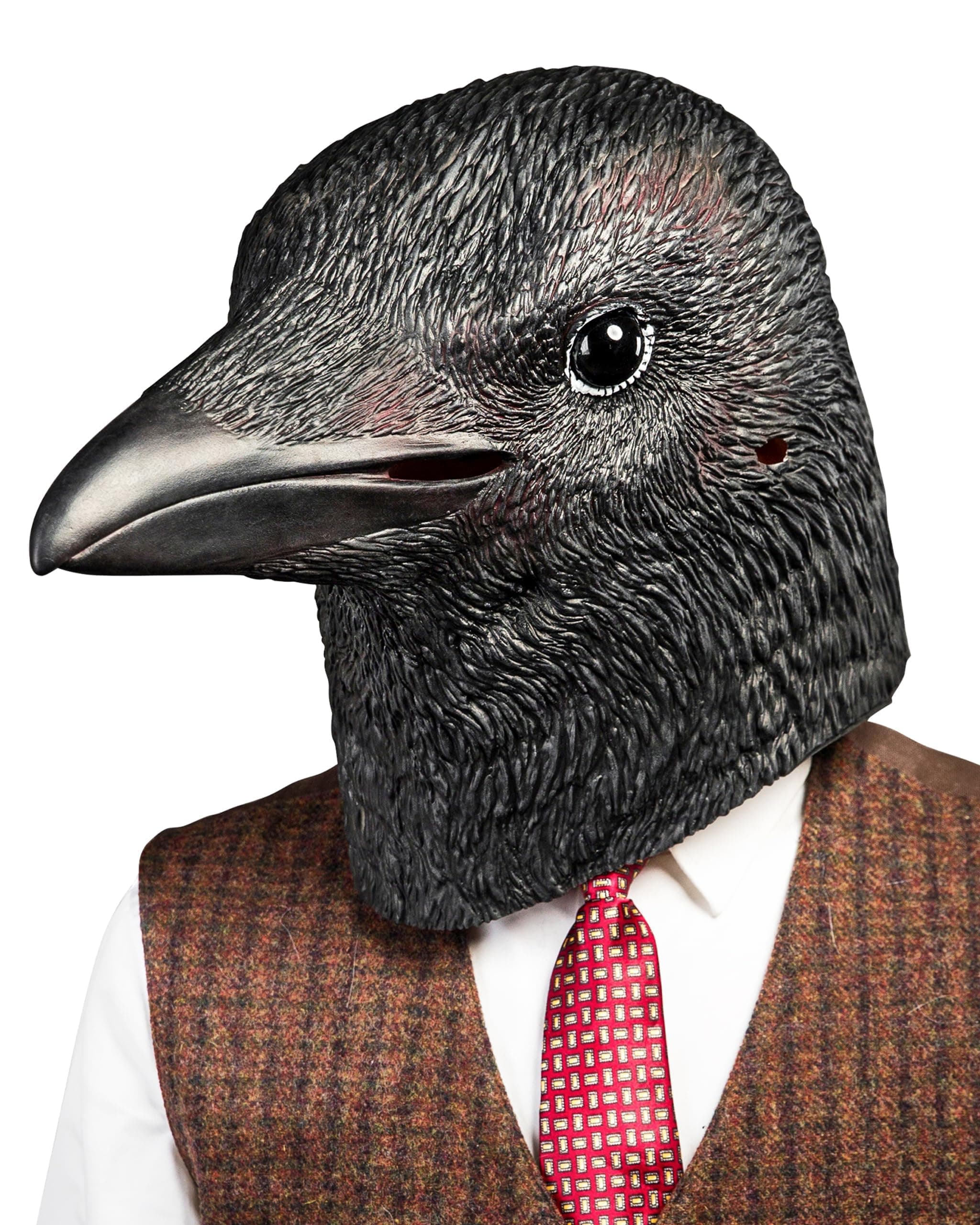 Crow Mask - Animal Halloween Costume for Parties, Cosplay, Photo Booth Props, and Pranks - Funny Gag Gift for Adults