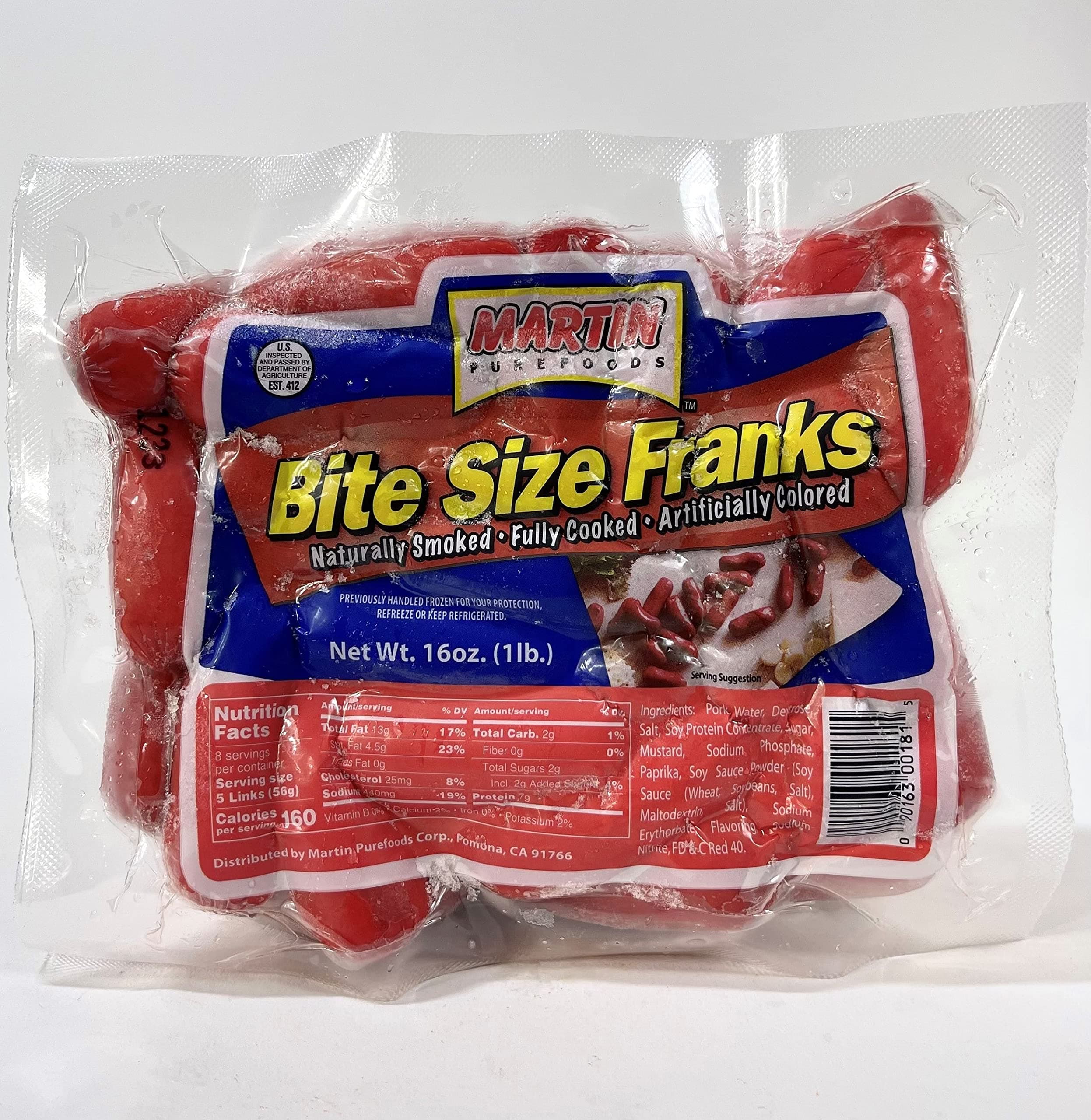 Martin Purefoods Bite Size Franks Mini Hotdogs 16 oz (3-PACK)