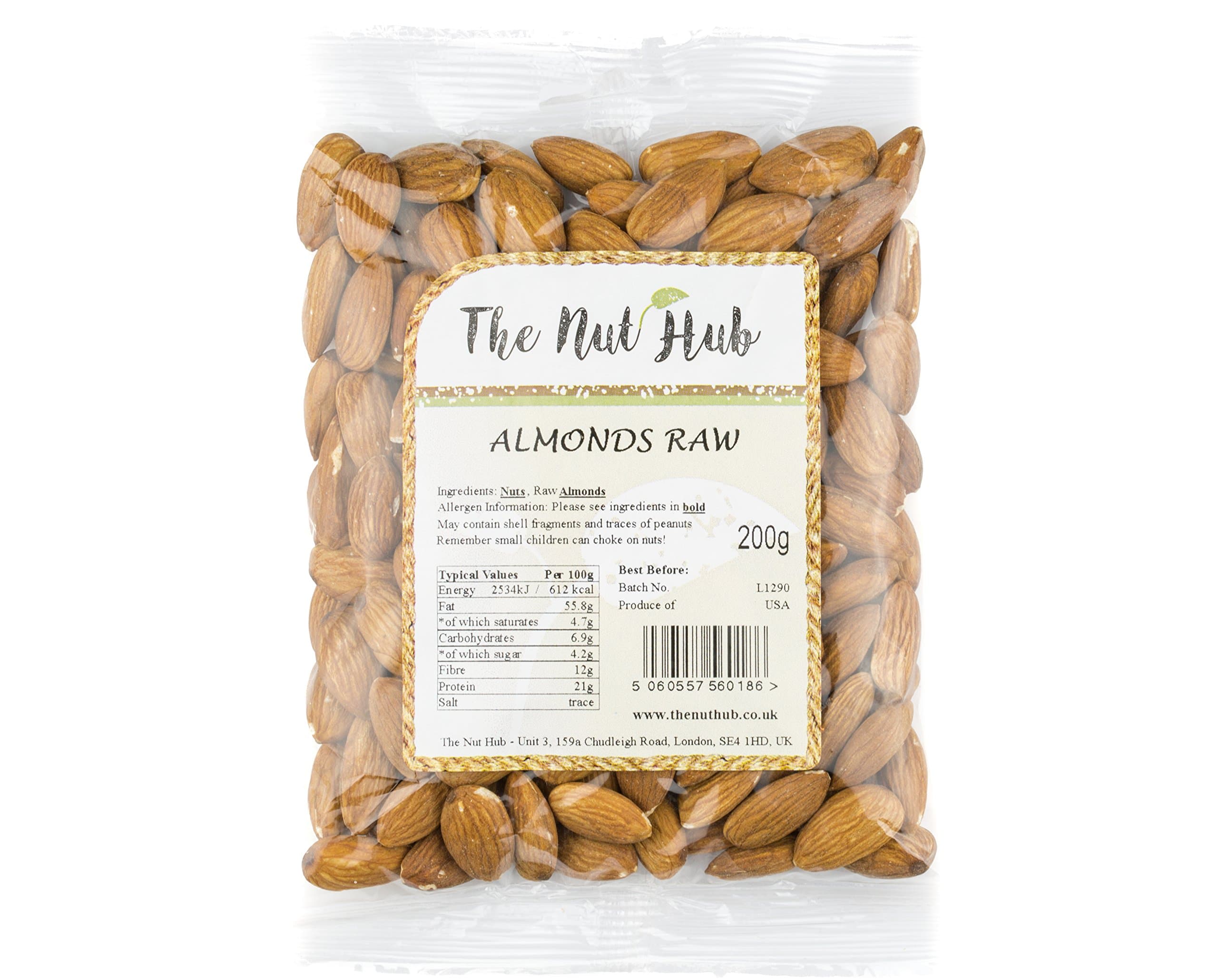 Whole Almonds Raw 100% Natural Premium Quality 100g, 200g, 500g, 1kg (100g)