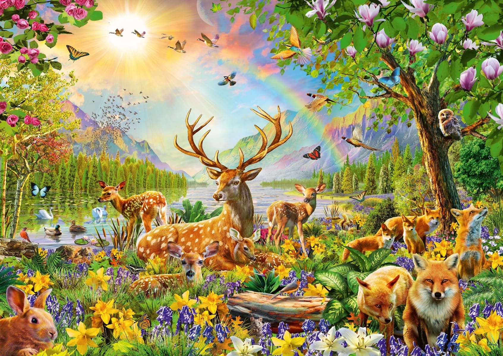 Children's Puzzle - 13352 Graceful Deer Family - 200 Pieces Puzzle for Children from 8 Years