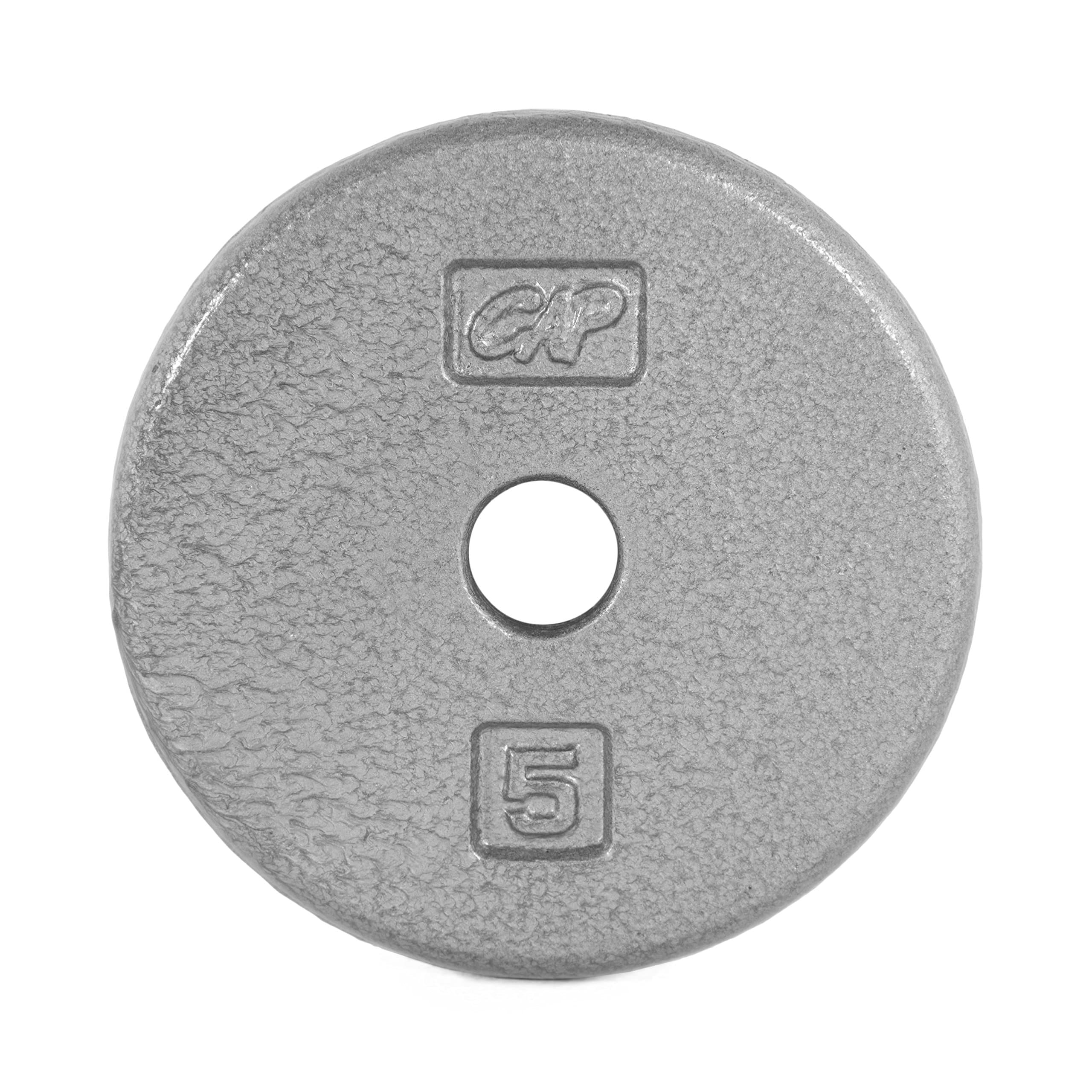 CAP Barbell Standard 1-Inch Cast Iron Weight Plates - Singles & Sets | 1.25-50 lbs | Multiple Options