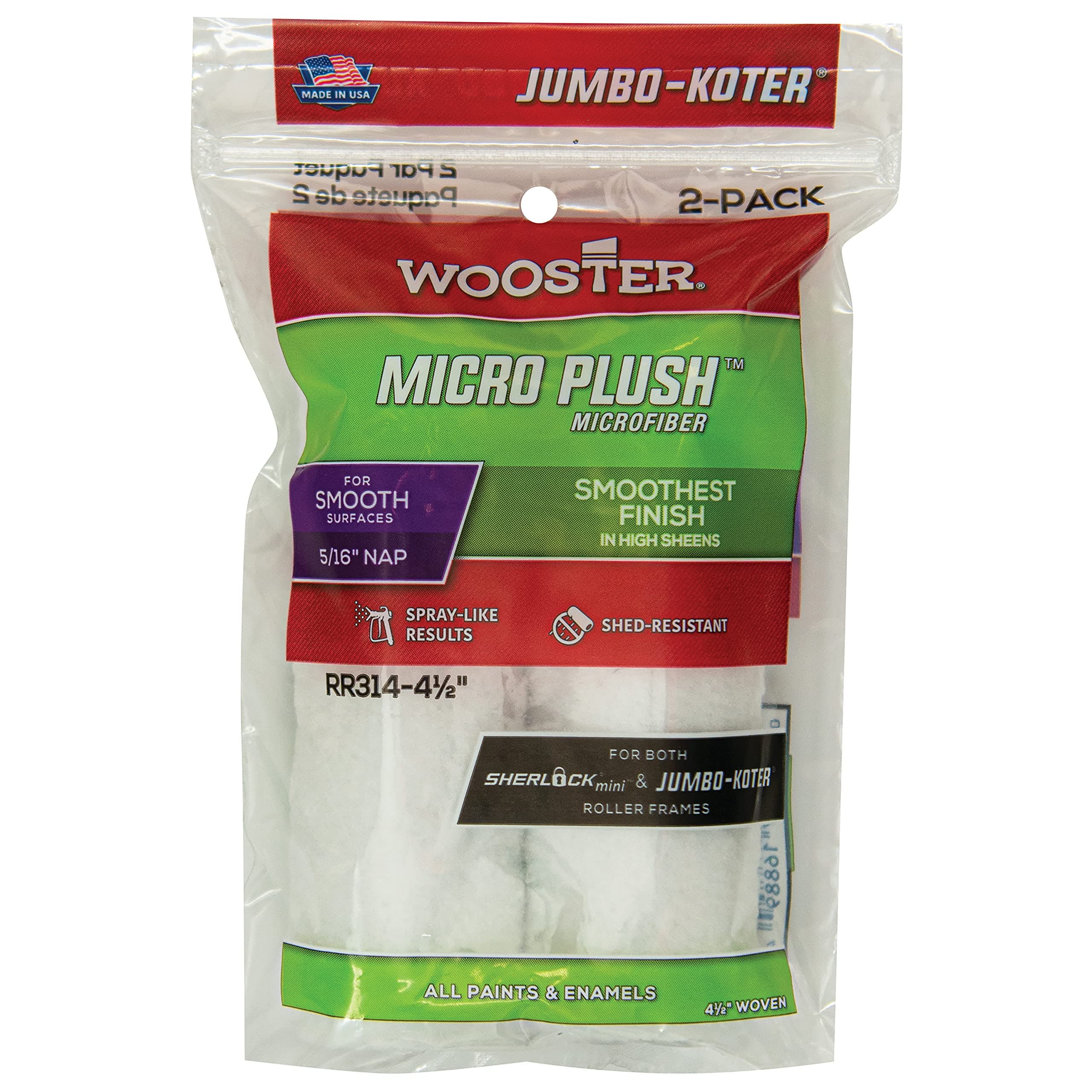 Wooster-RR314-4½, White, 4 1/2 Inch