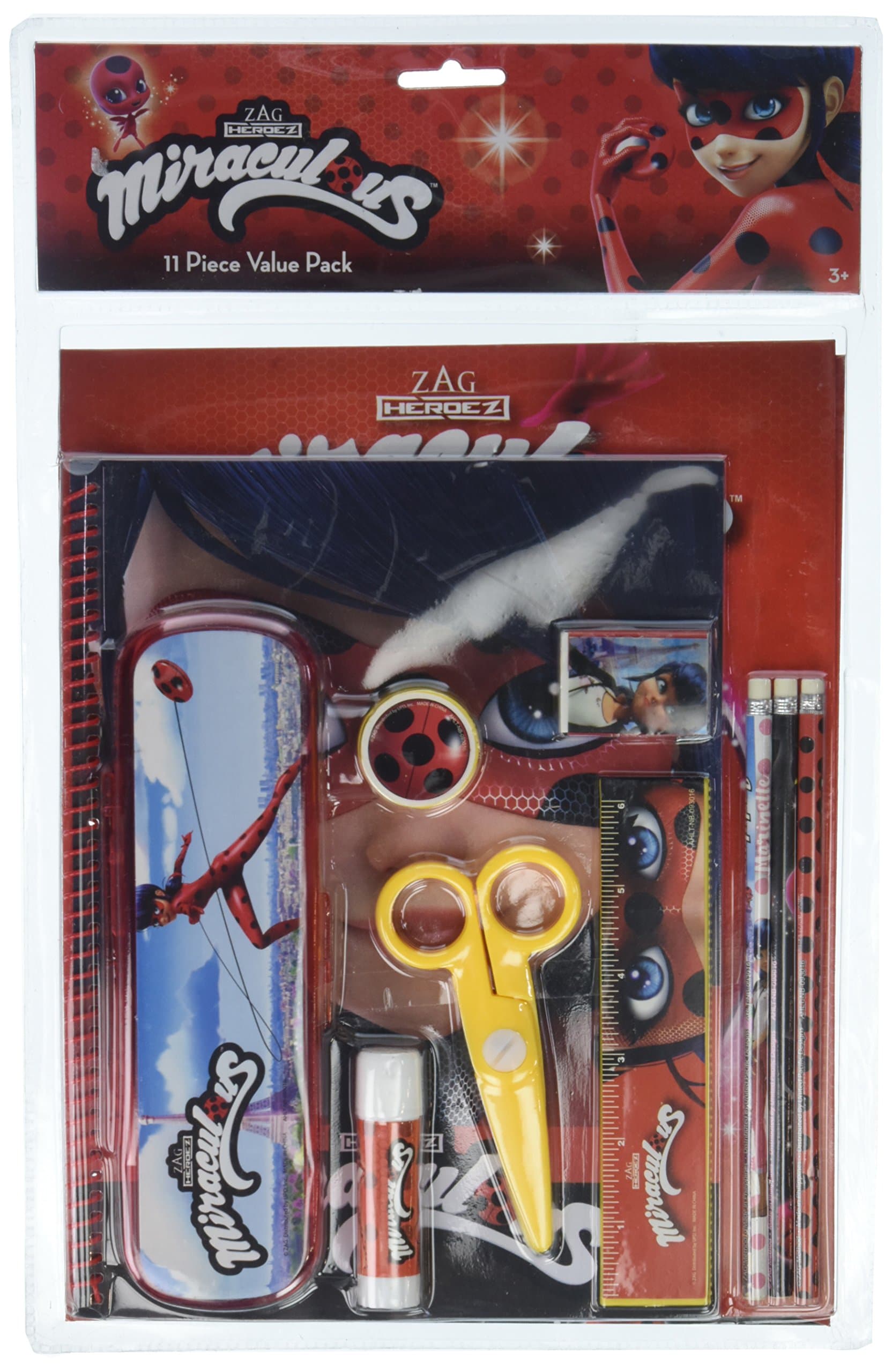 Miraculous Ladybug 11pc School Stationary Value Pack Set