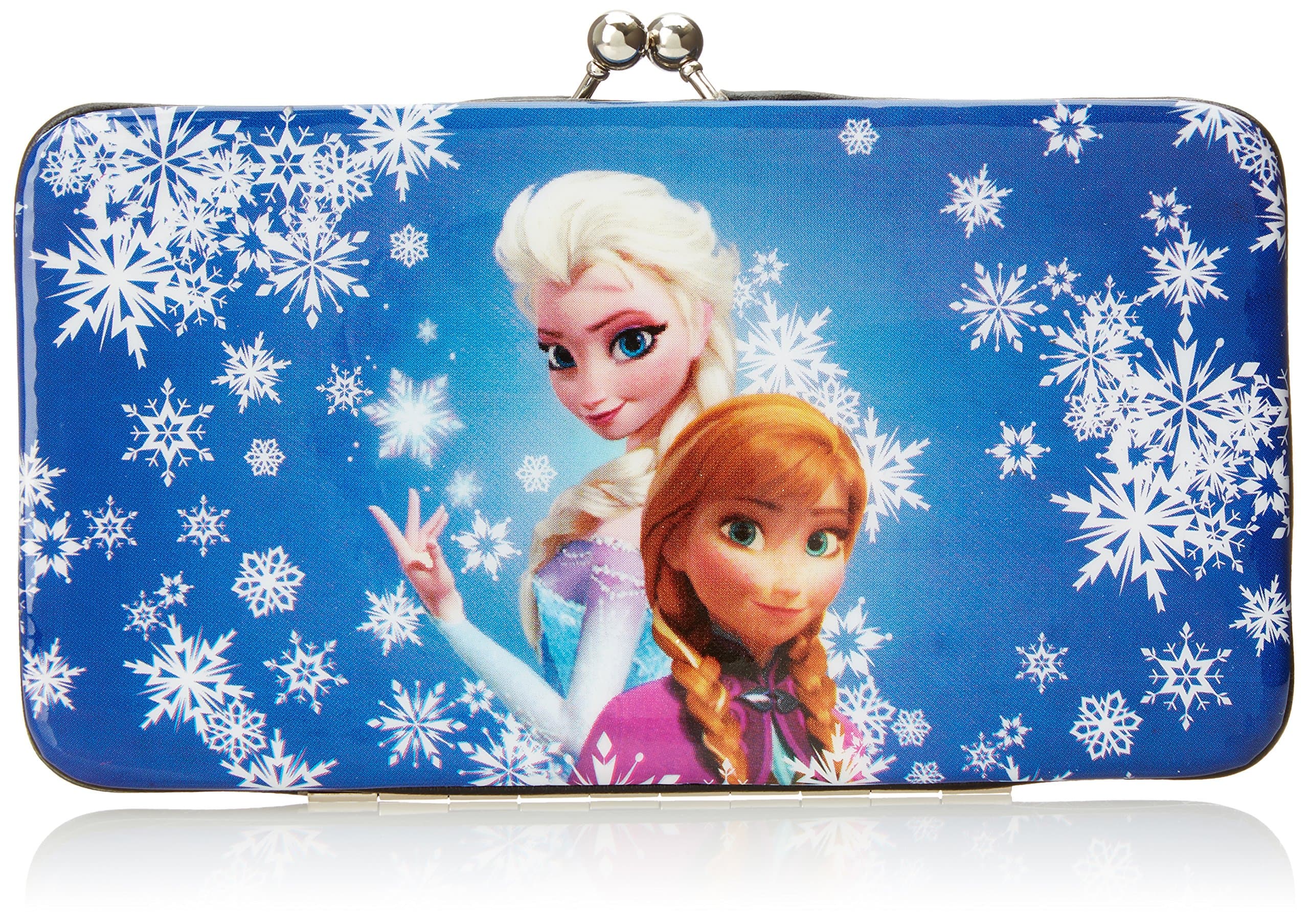 Concept One Handbags Frozen Sublimation Print SNowflake Kiss Lock Wallet