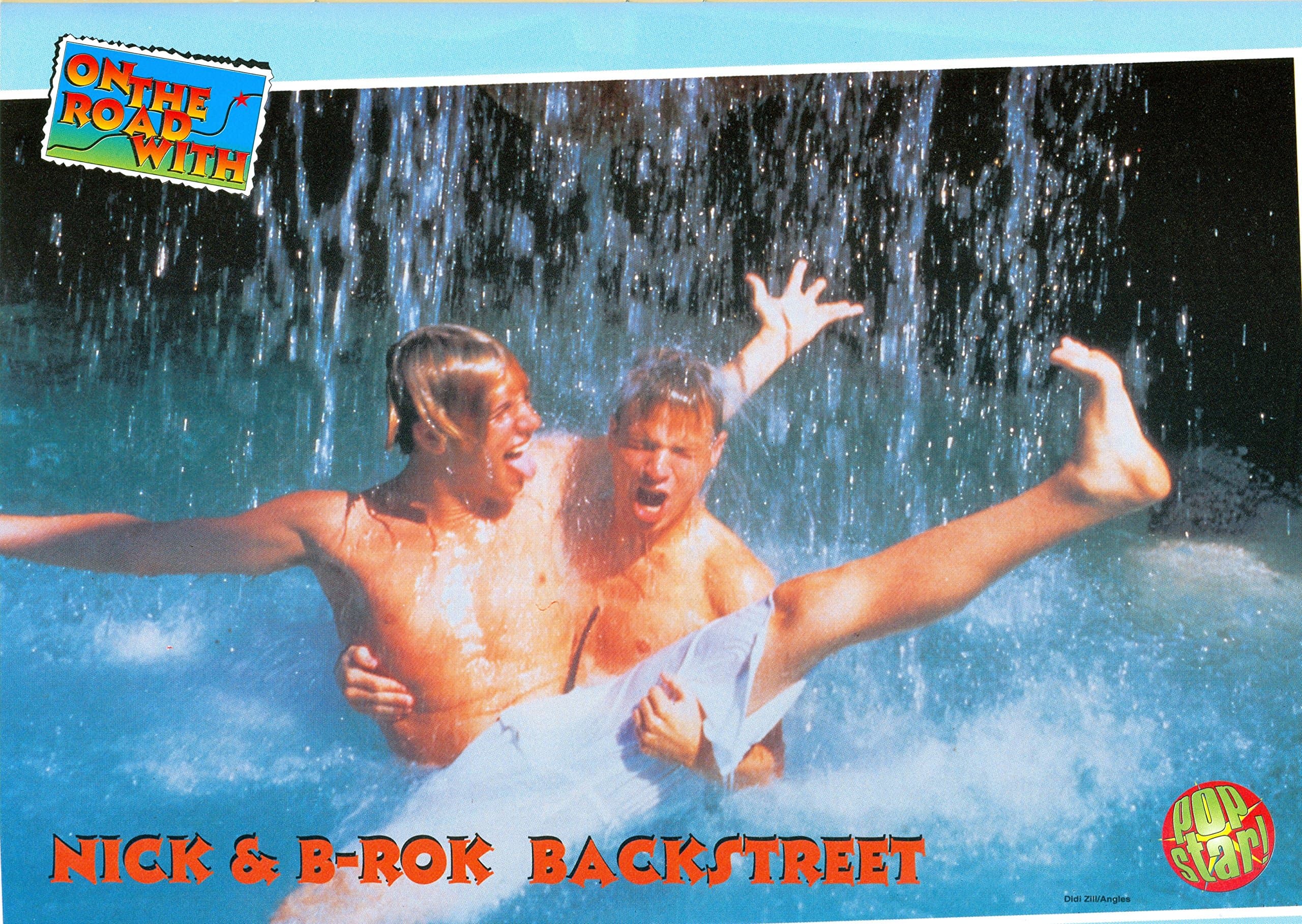 Nick Carter & Brian Littrell - Shirtless - Barefoot - Backstreet Boys - 11" x 8" Teen Magazine Clipping Poster Pinup