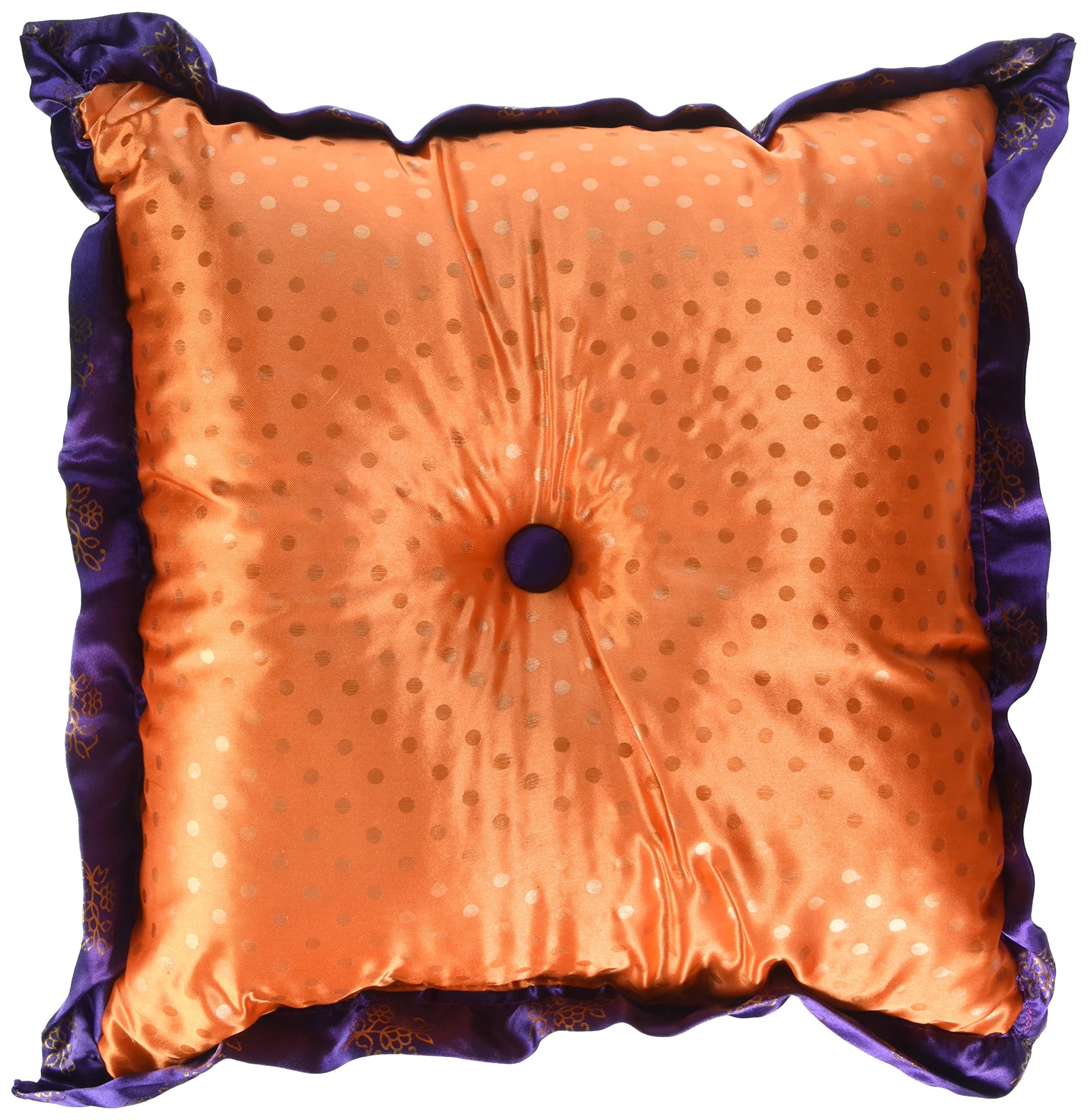 Retreat Square Satin Decorative Pillow, 16 by 16-Inch