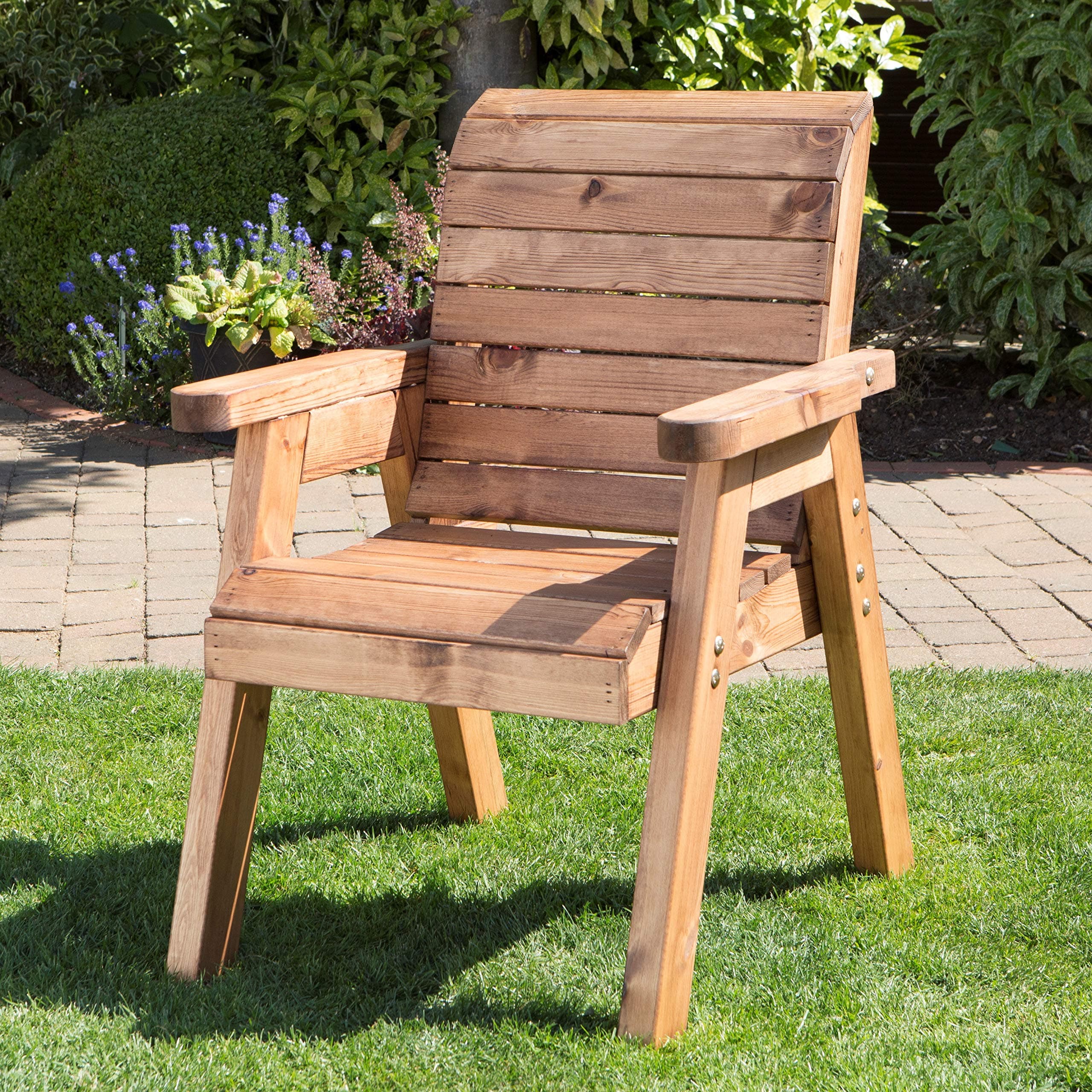 Samuel ALEXANDER Charles Taylor Trading Hand Made Traditional Chunky Rustic Wooden Garden Chair Furniture