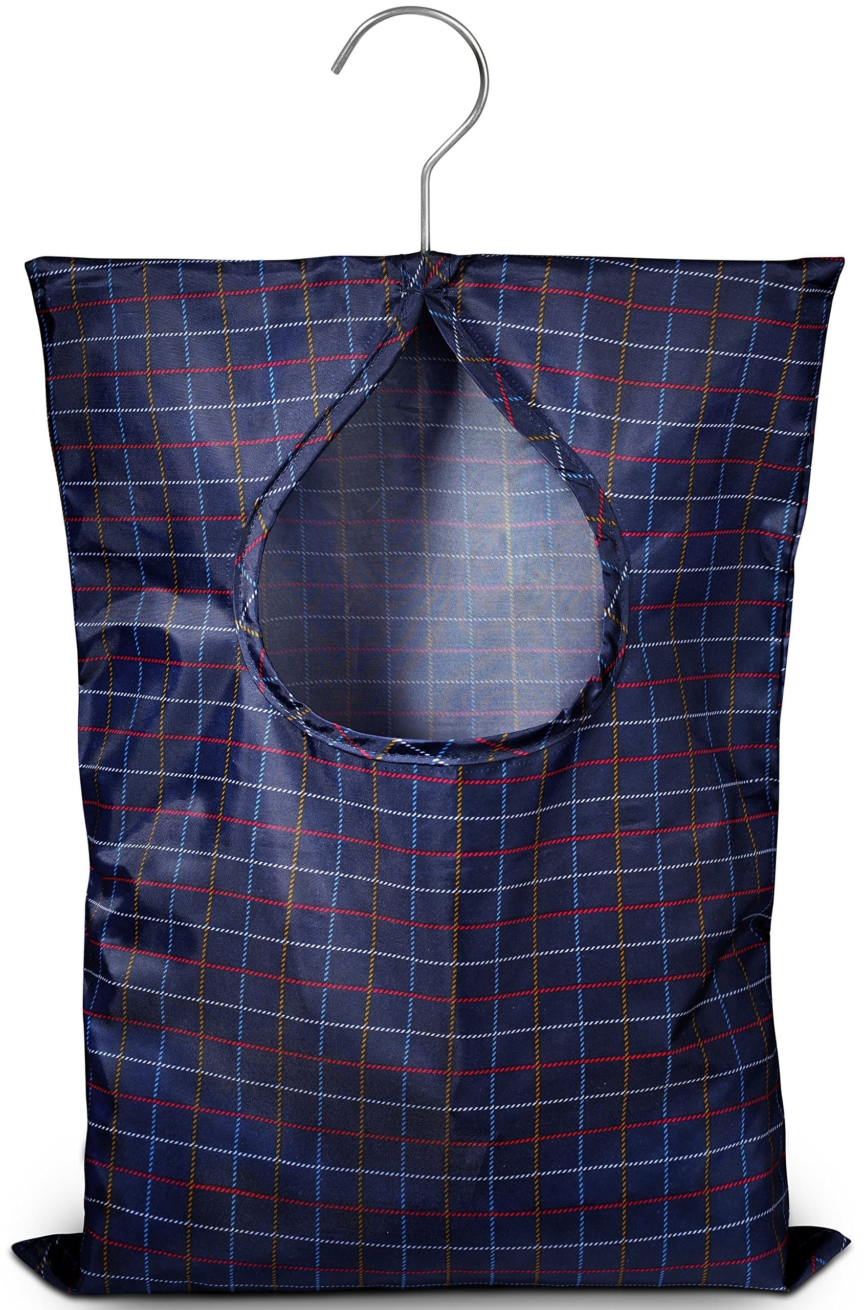 Handy Laundry Clothespin Bag - 11" x 15" - Holds 100 Medium-Sized Clothes Pins, Water-Repellent Material, Hook for Hanging and Effortlessly Sliding on the Clothesline with an Extra-Large Opening.