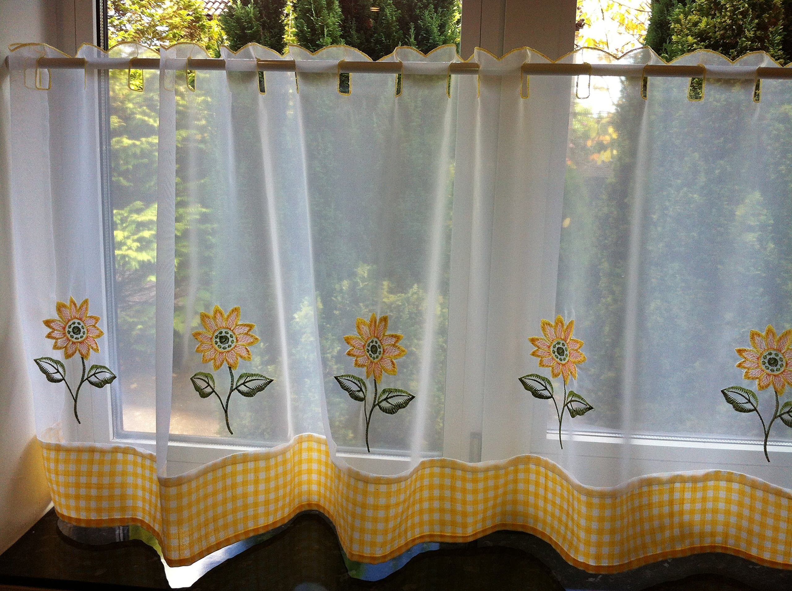 Lemon Café Curtain Panel Sunflower 59" x 24"