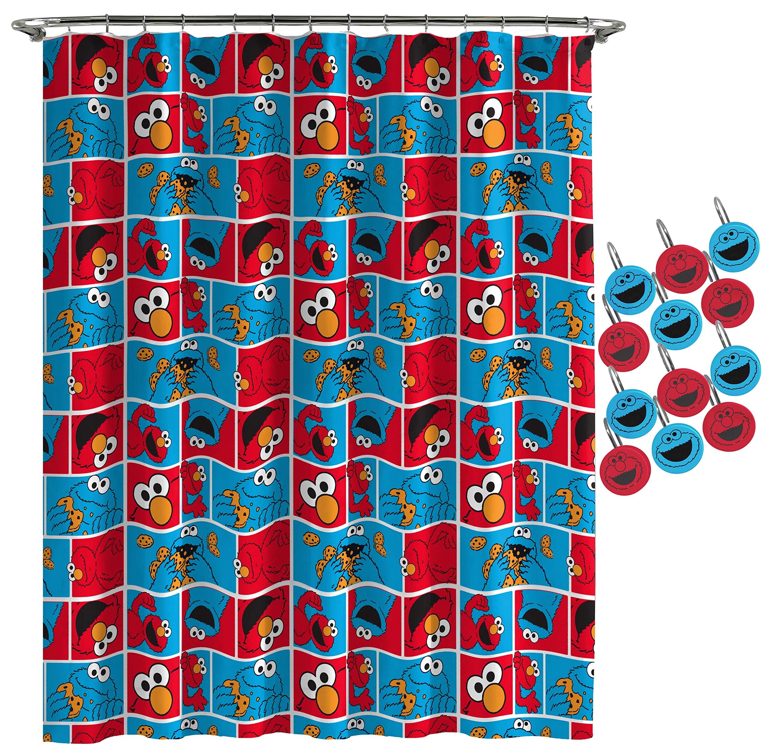 Jay Franco Marvel Avengers Team Shower Curtain &amp; 12-Piece Hook Set &amp; Easy Use (Official Marvel Product)