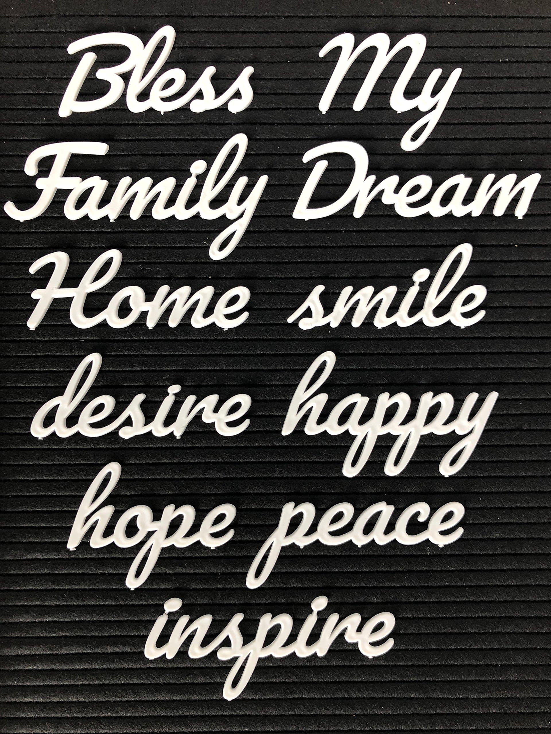 Cursive Words for Felt Letter Board (Includes 11 Cursive Words ONLY)