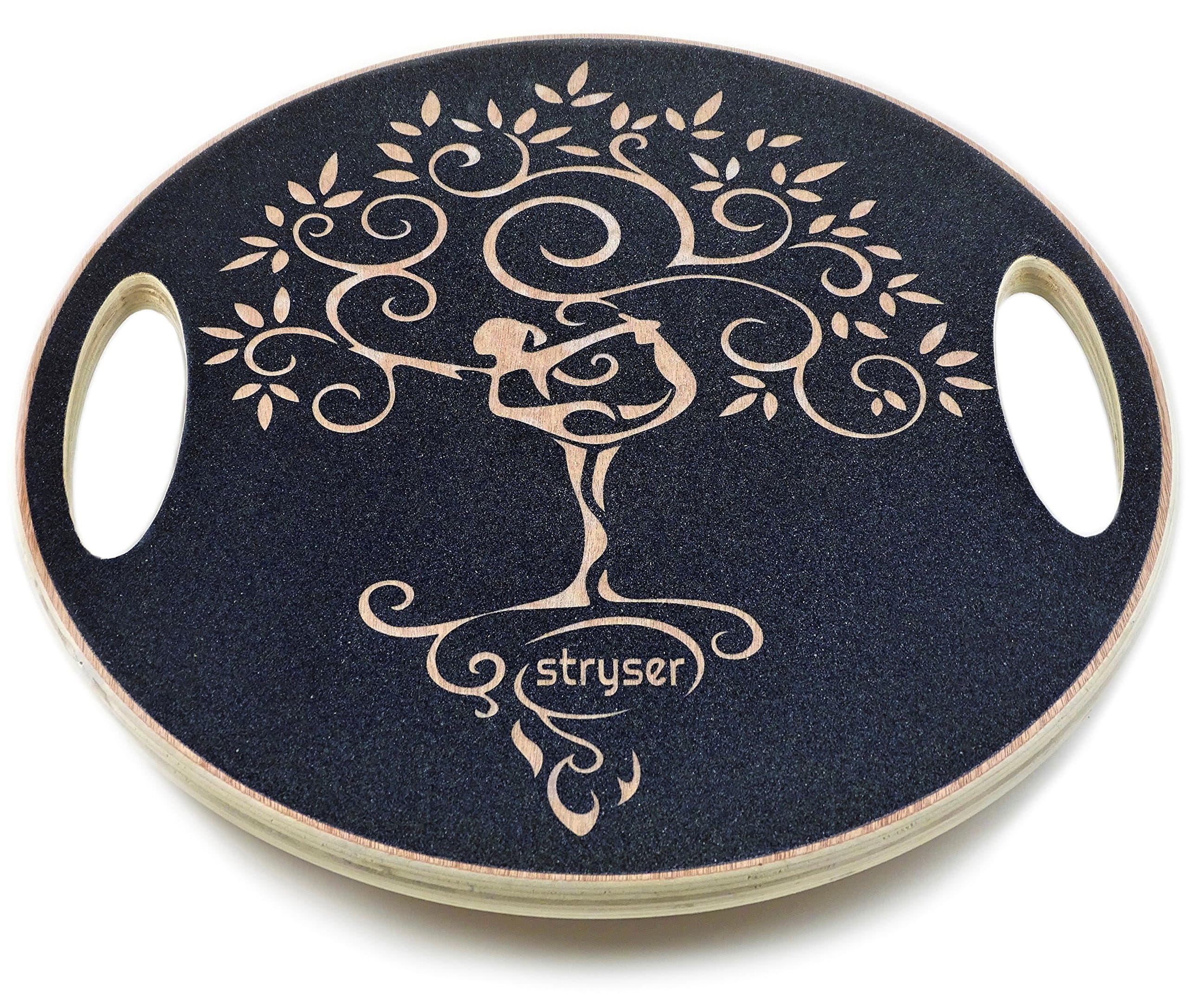 Stryser Wooden Wobble Balancing Board physio Rocker Board Balance Trainer Fitness exercise Coordination Diameter 39.5 cm