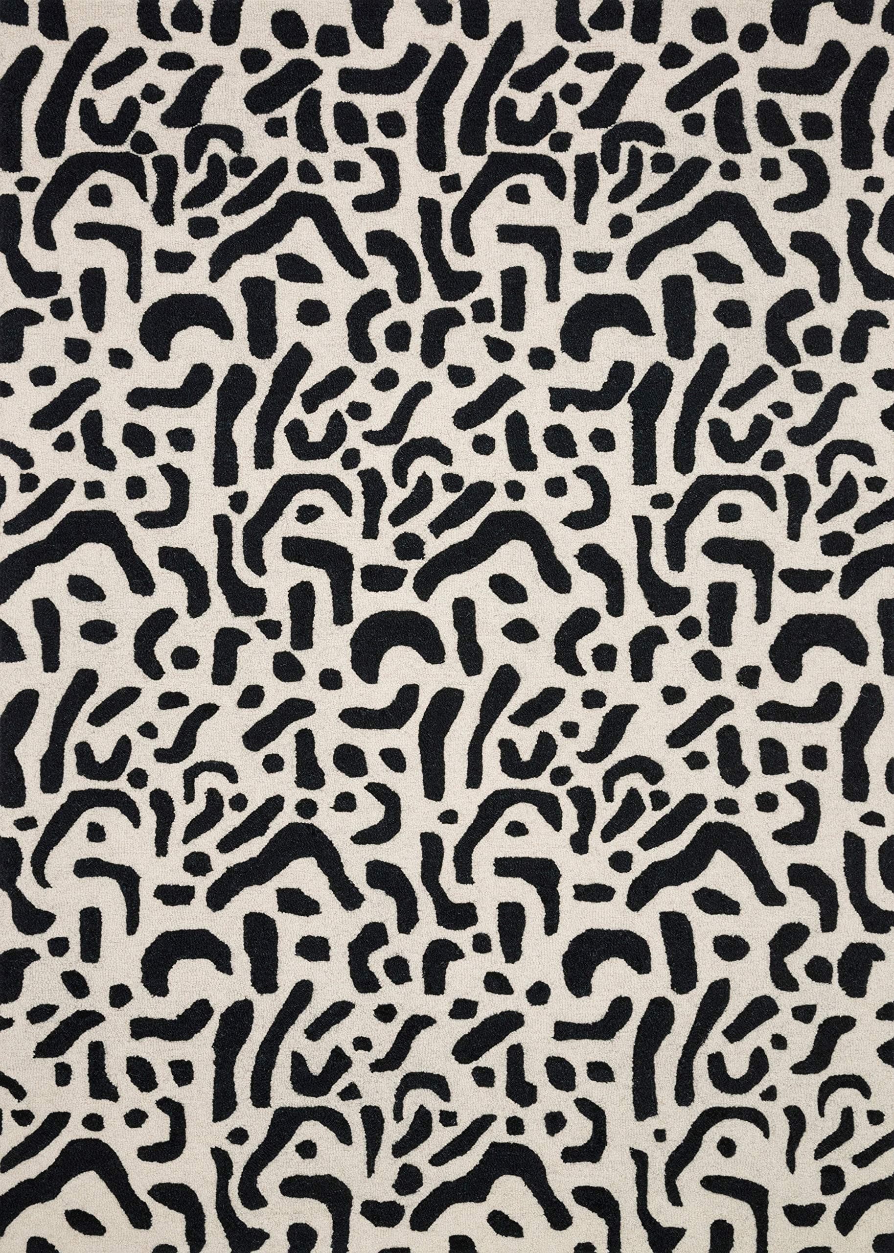 Now House by Jonathan Adler Area Rug, 9'-0" x 12'-0", Ivory/Black