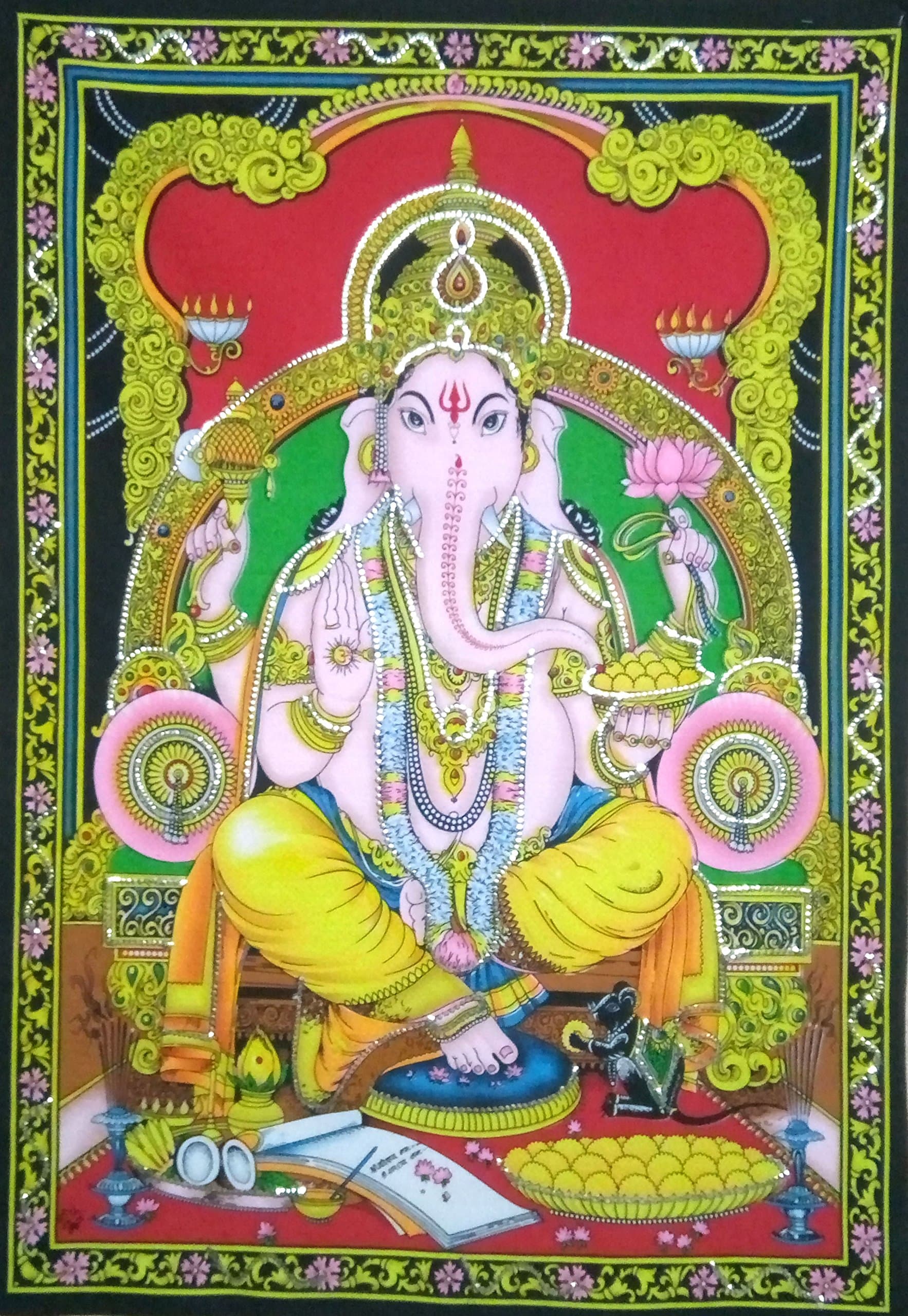 DIYANA IMPEX Lord Ganesh 43" X 30" Tapestry