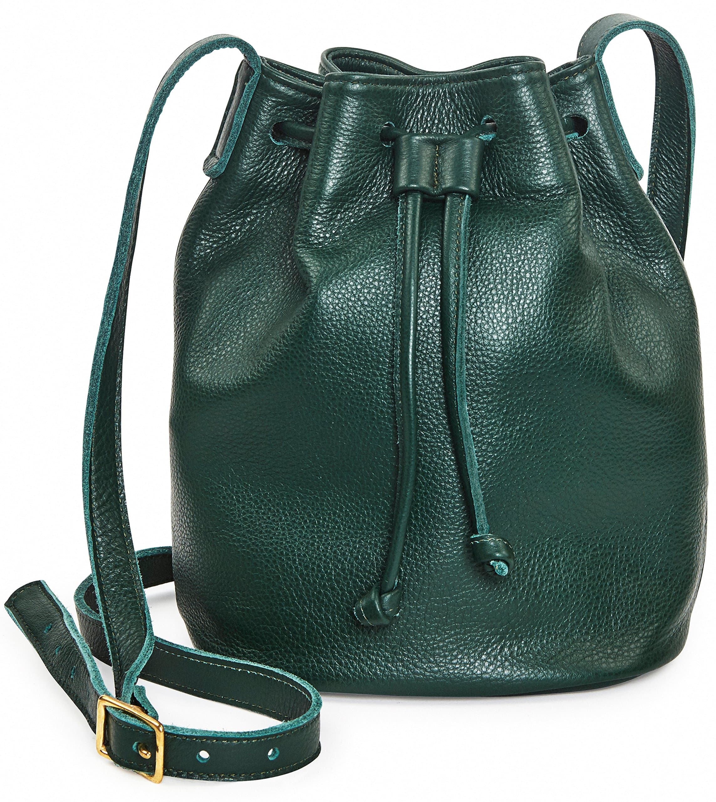 Women Bucket Bag Genuine Leather Handmade in USA