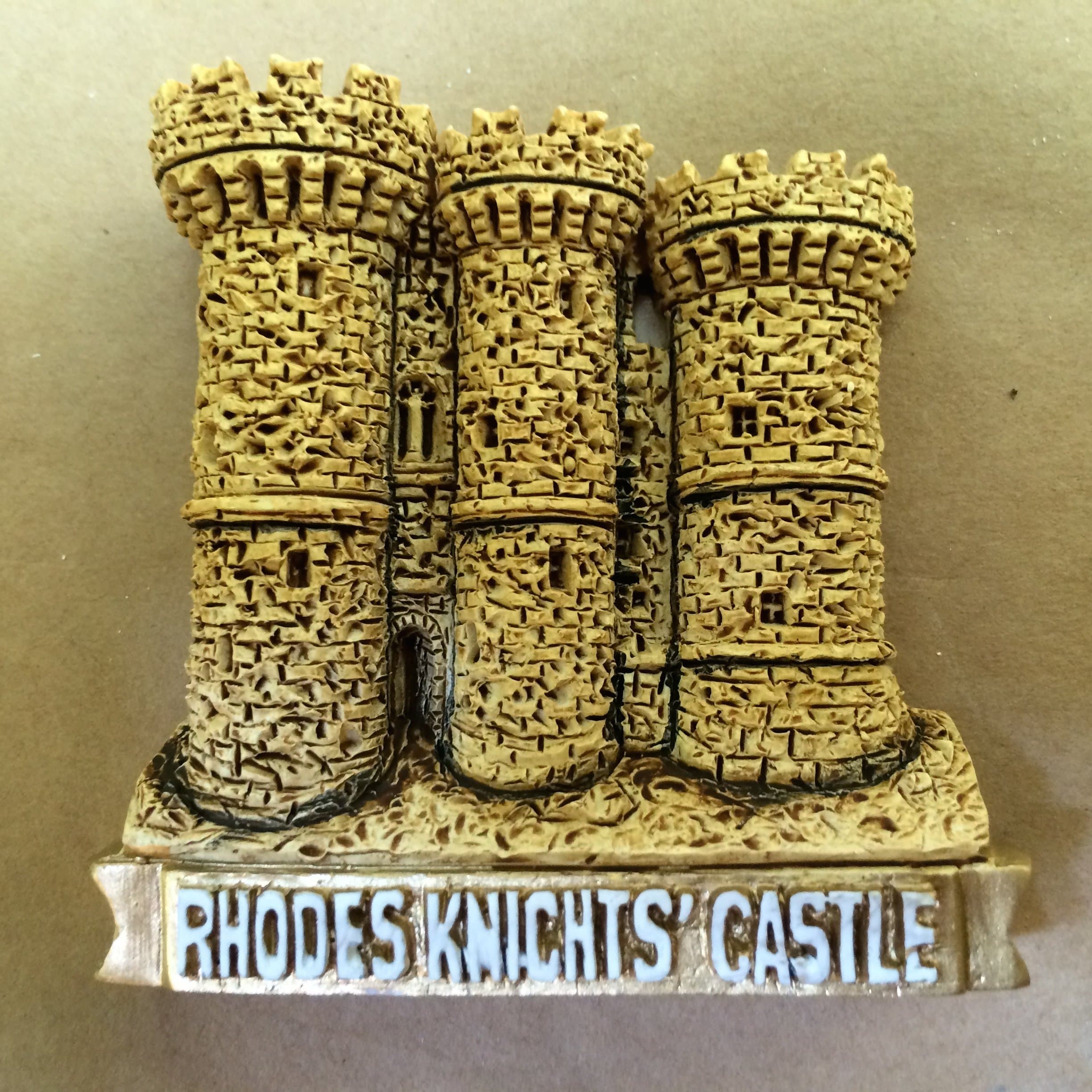 Greece Rhodes Knights Castle 3D Poly Resin Fridge Magnet