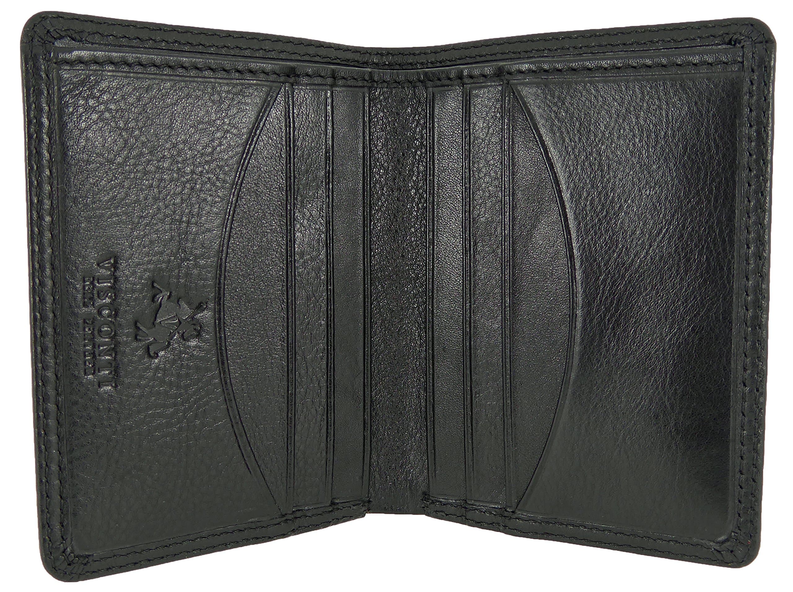 Mens Visconti Soft Leather Slim Compact Wallet For 8 Credit Cards & Bank Notes -Gift Boxed