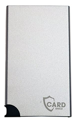 Aluminium RFID Blocking Credit Card Holder Ejector Wallet Unisex 8 Cards (Silver Push Corner)