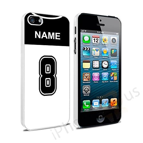 Fulham Colours Personalised Football Shirt, Any Name, Any Number Snap-on Hard Back Case Cover for Apple iPhone 5 5s SE By iPhone R Us®