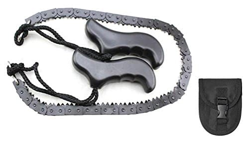 Kitchen Sam Pocket Chain Saw,Ferromanganese Material Portable Folding Hand Chainsaw Gear,Chainsaw Survival Hand Chain Outdoor Kits for Camping Hiking Gardening and Outdoor Survival