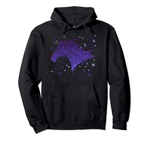 Unisex Dream Horse Horse Lover Hoodie Medium Black