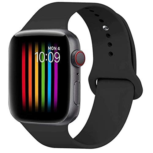 Lesampo Compatible with Apple Watch Band 38mm 40mm 42mm 44mm,Soft Breathable Silicone Sport Band Replacement Wrist Strap Compatible for iWatch Series 4/3/2/1,Nike+,Sport,Edition,S/M M/L Size
