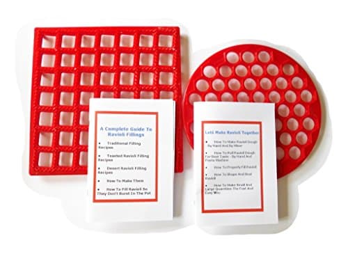 RavioliKing Ravioli Maker Set 2 Pasta Molds 2 Cookbooks