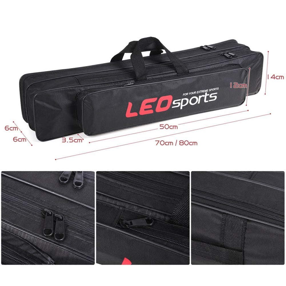 Doofang Fishing Tackle Bag, Portable Fishing Rod Bag Large Capacity Fishing Rod Tackle Holdall Carryall Bag, Fishing Backpack