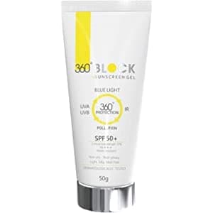 360 Block Sunscreen Gel Blue Light SPF 50+ Water Resistant, Non oily