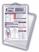 Physical Therapy/Occupational Therapy/Anatomy Reference Clipboard with Calculator Clip (Shown with Optional Storage Tray which Must be Ordered Separately)