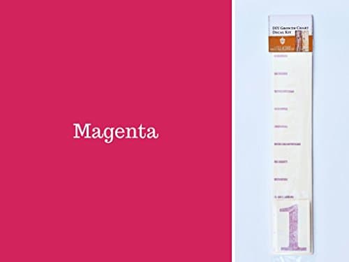 Little Acorns DIY Vinyl Growth Chart Ruler Decal Kit, Large #s - Magenta