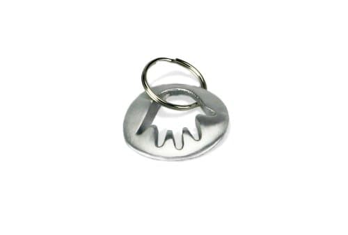 Contemporary Judaica Designs AB181 HAMSA Lucky Charm Key Chain, Aluminum